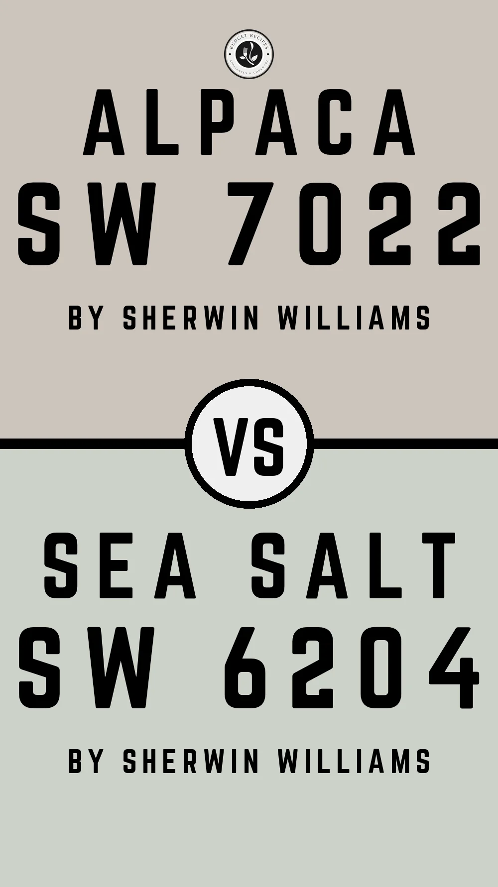 Alpaca SW 7022 vs Sea Salt SW 6204