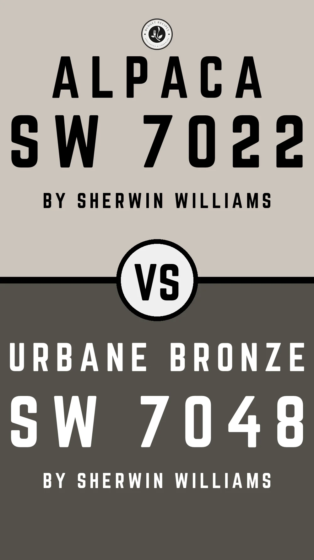 Alpaca SW 7022 vs Urbane Bronze SW 7048