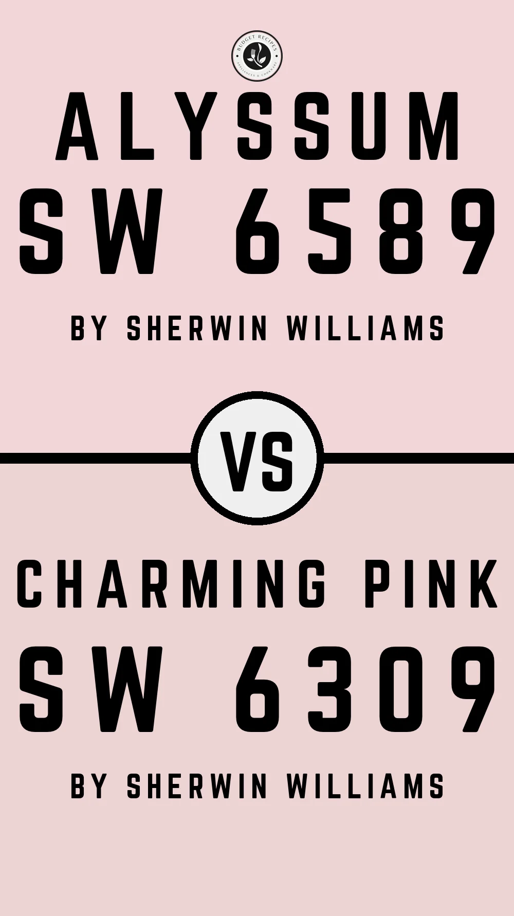 Alyssum SW 6589 vs Charming Pink SW 6309
