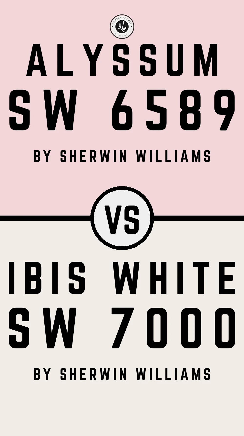 Alyssum SW 6589 vs Ibis White SW 7000