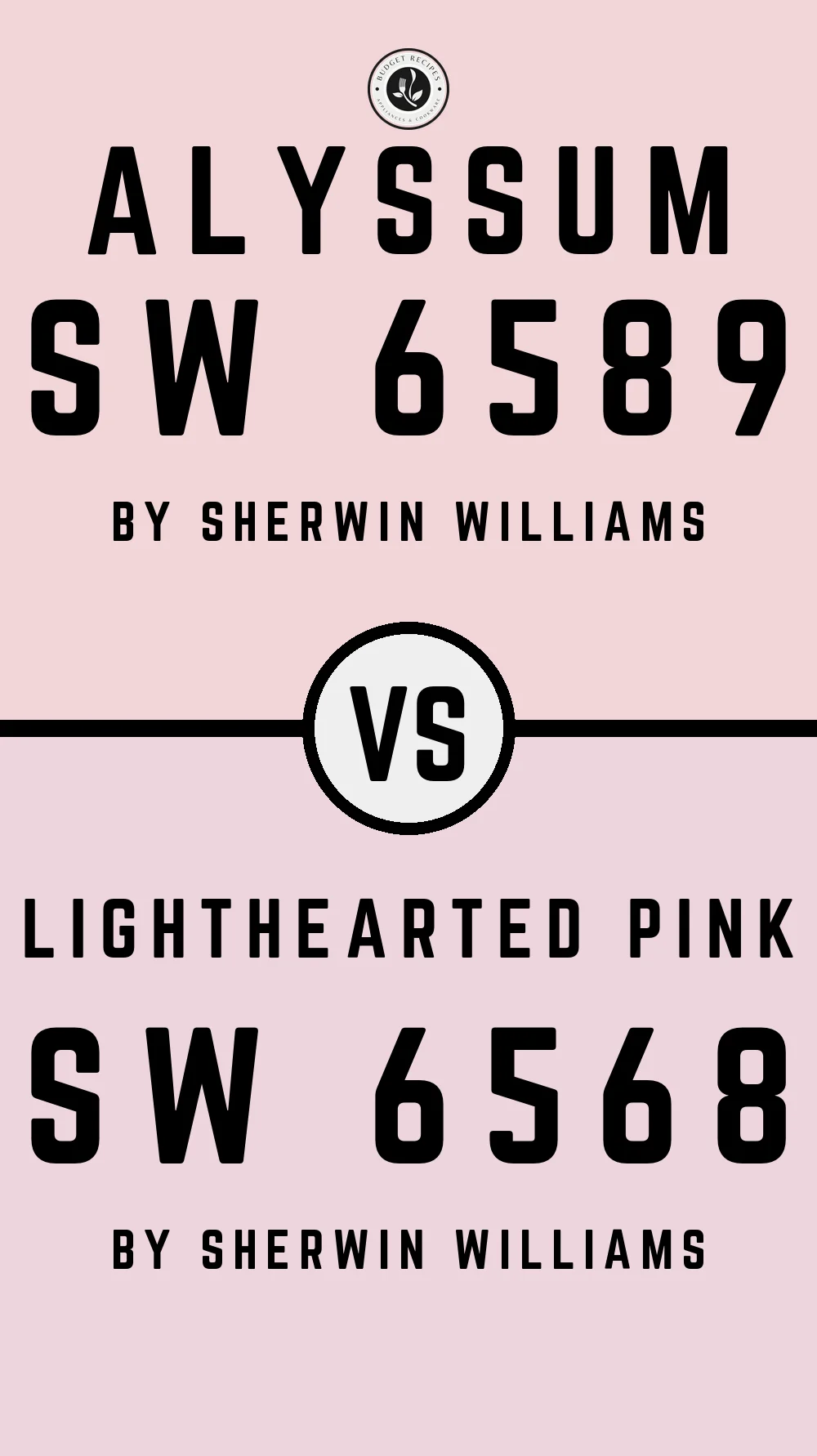 Alyssum SW 6589 vs Lighthearted Pink SW 6568