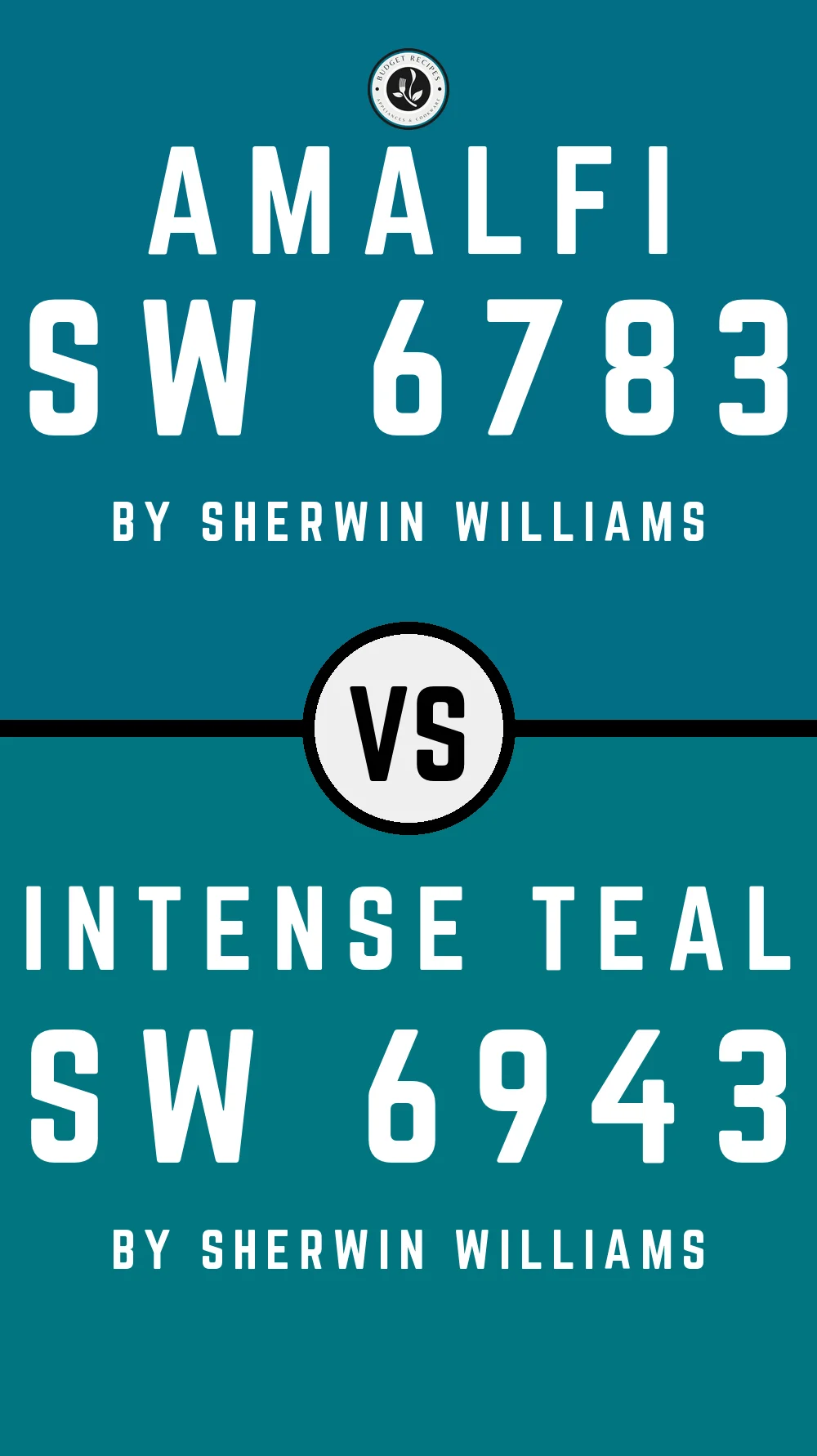 Amalfi SW 6783 vs Intense Teal SW 6943