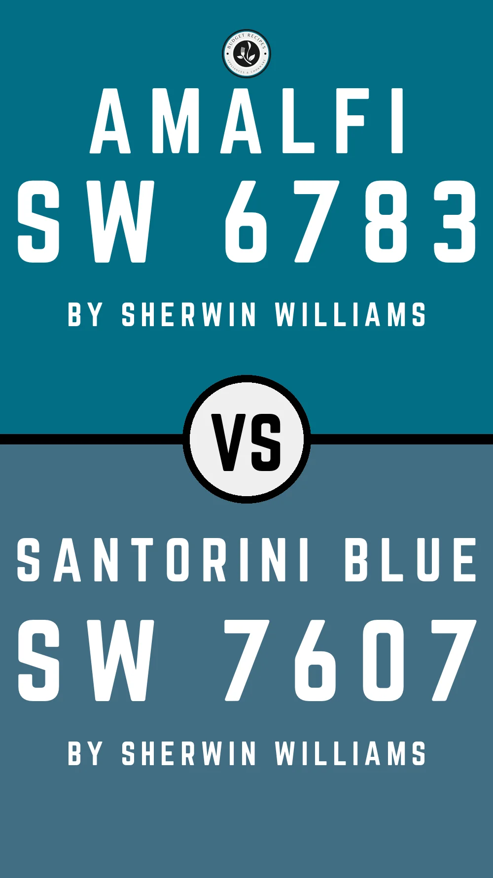 Amalfi SW 6783 vs Santorini Blue SW 7607