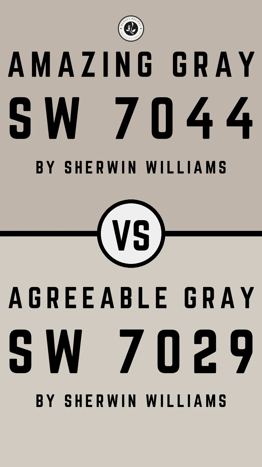 Amazing Gray by Sherwin Williams SW 7044 vs Agreeable Gray SW 7029