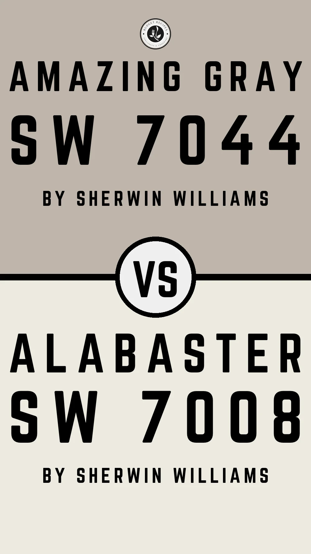 Amazing Gray SW 7044 vs Alabaster SW 7008