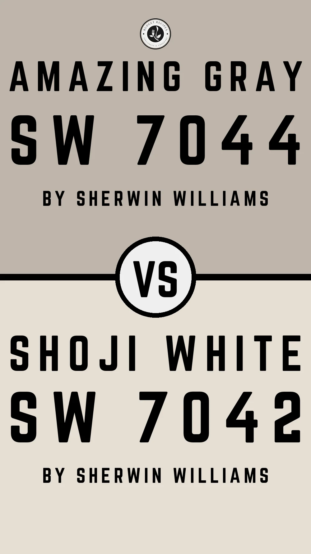 Amazing Gray SW 7044 vs Shoji White SW 7042