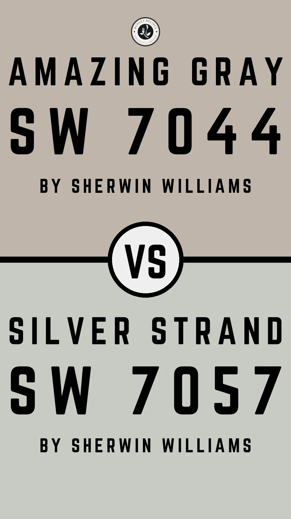 Amazing Gray by Sherwin Williams SW 7044 with Silver Strand SW 7057