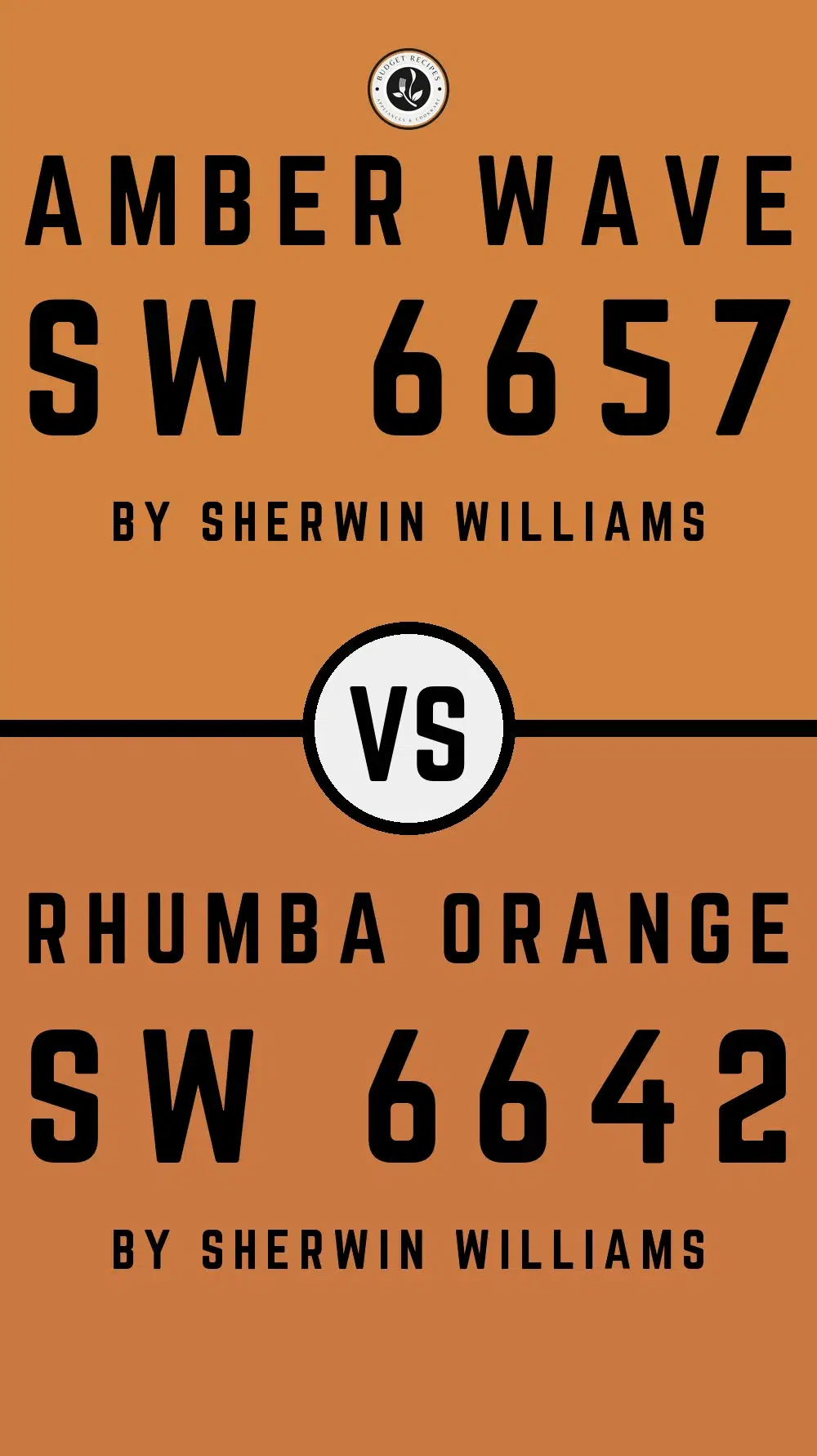 Amber Wave SW 6657 vs Rhumba Orange SW 6642
