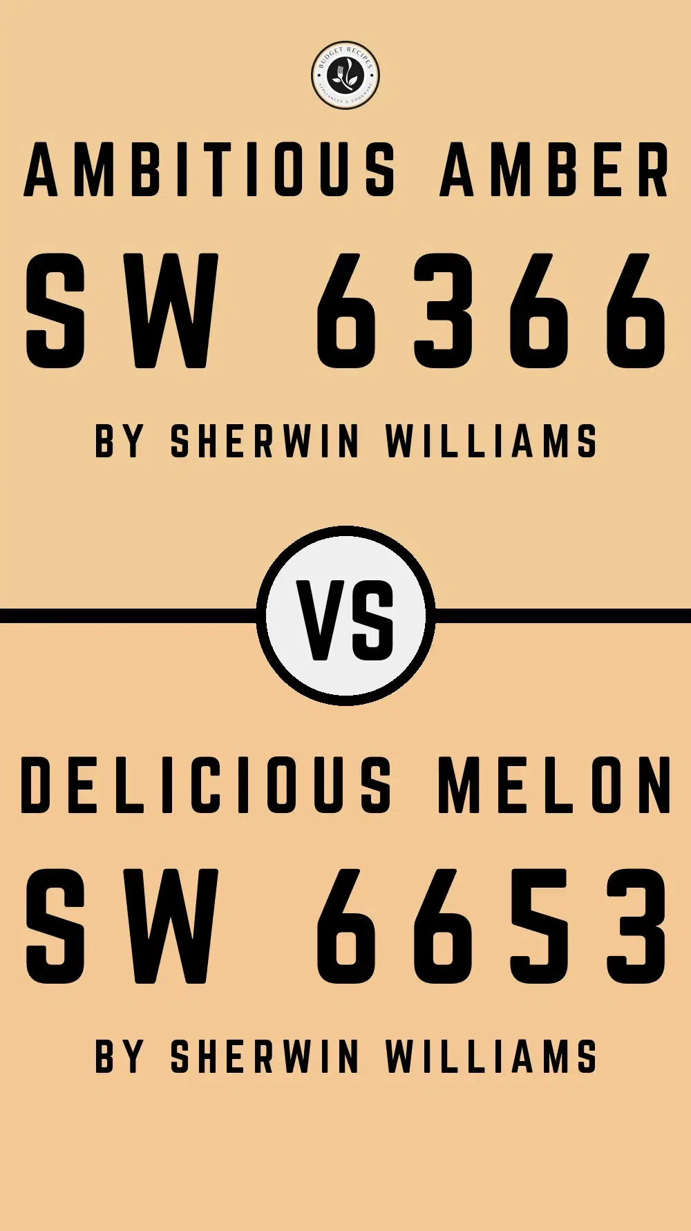 Ambitious Amber SW 6366 vs Delicious Melon SW 6653