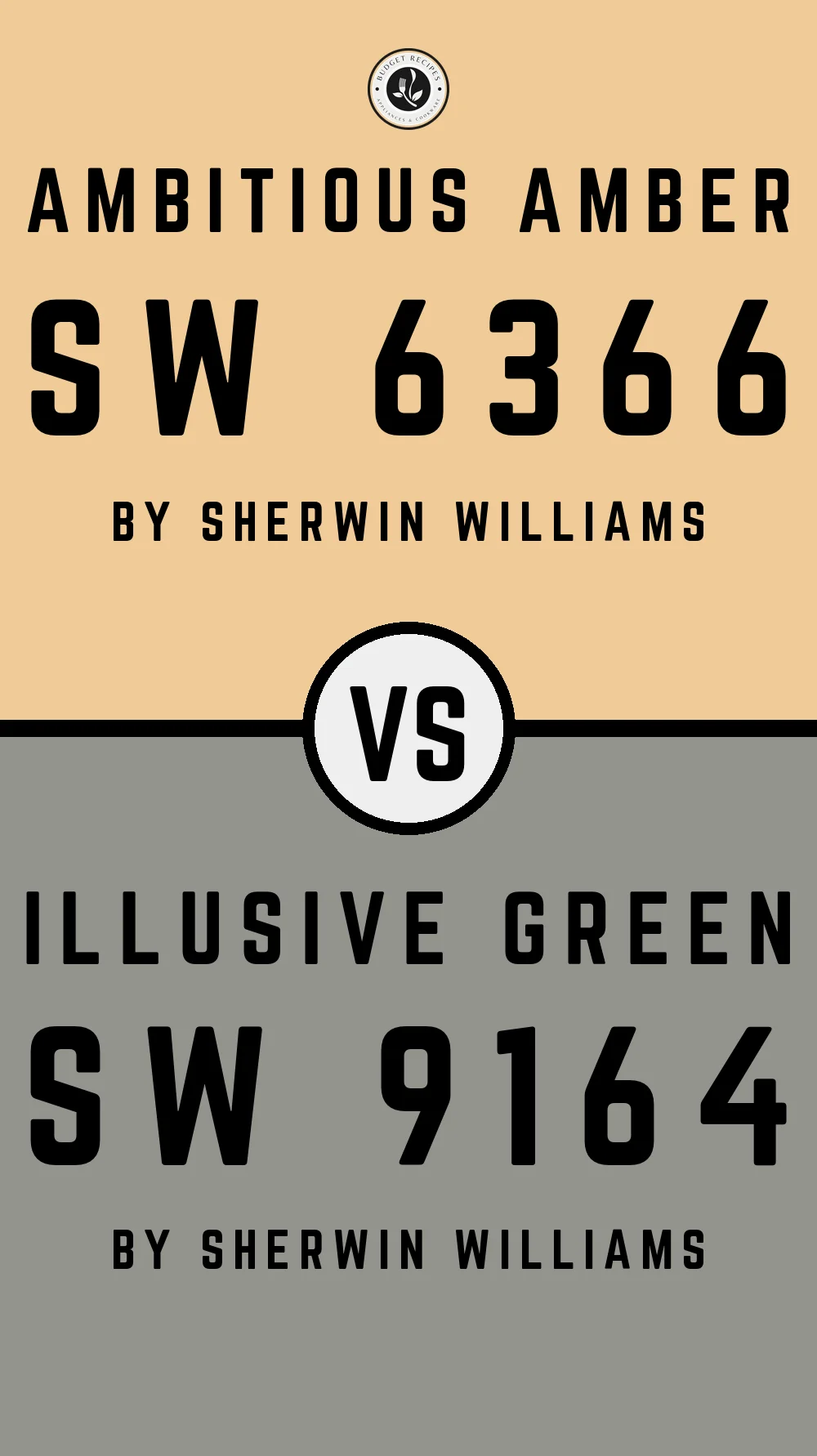 Ambitious Amber SW 6366 vs Illusive Green SW 9164