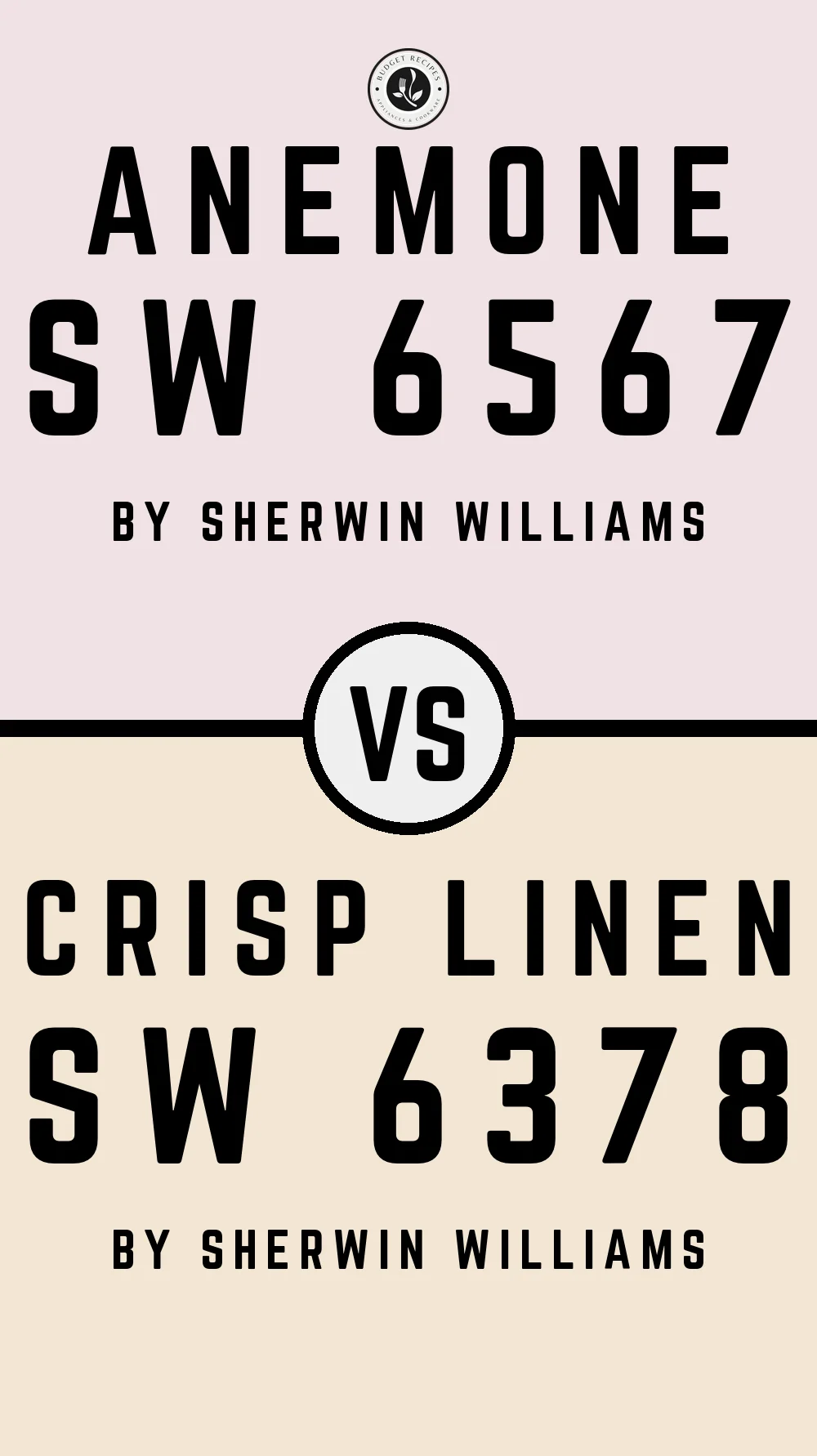 Anemone SW 6567 vs Crisp Linen SW 6378