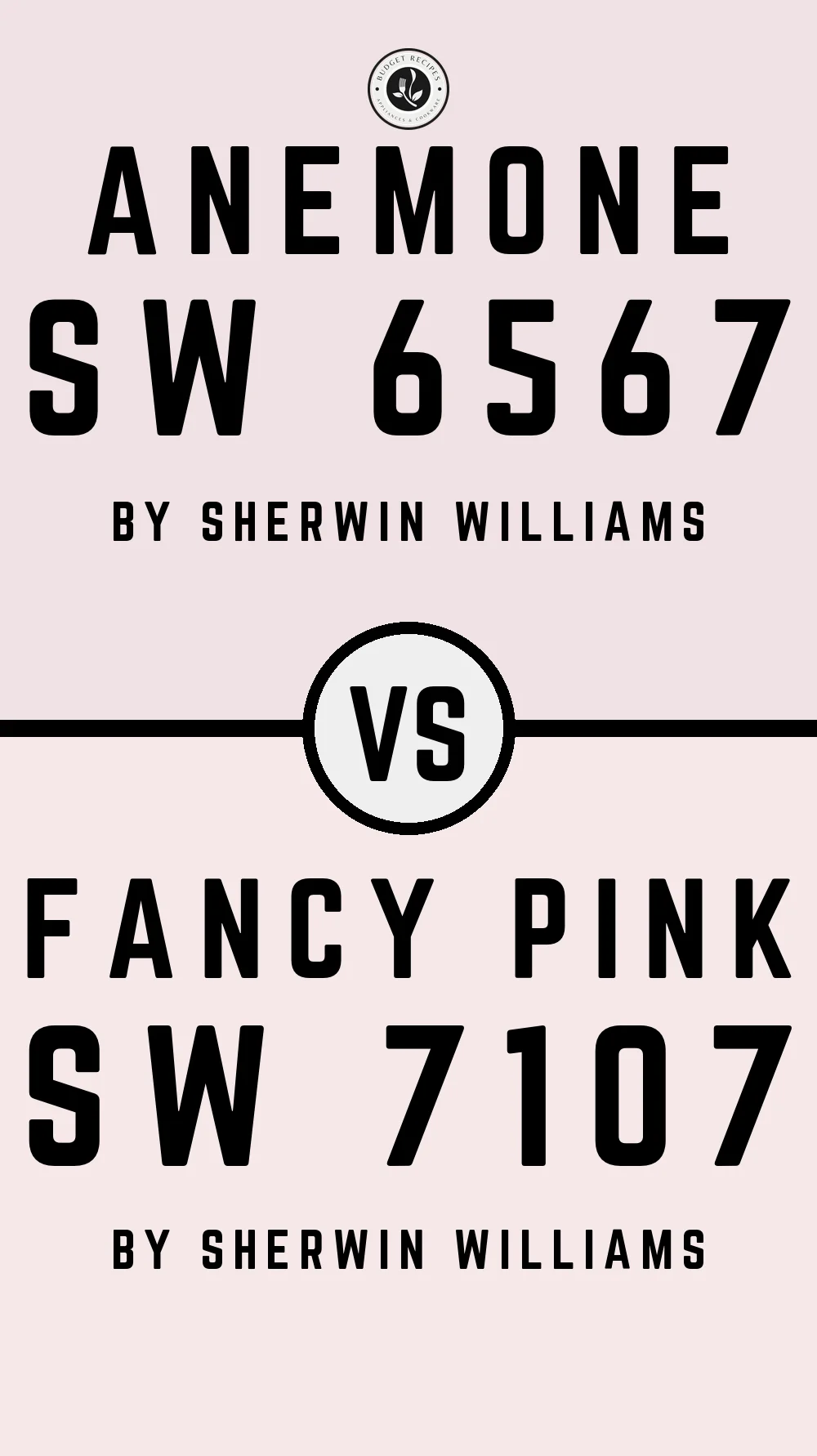 Anemone SW 6567 vs Fancy Pink SW 7107