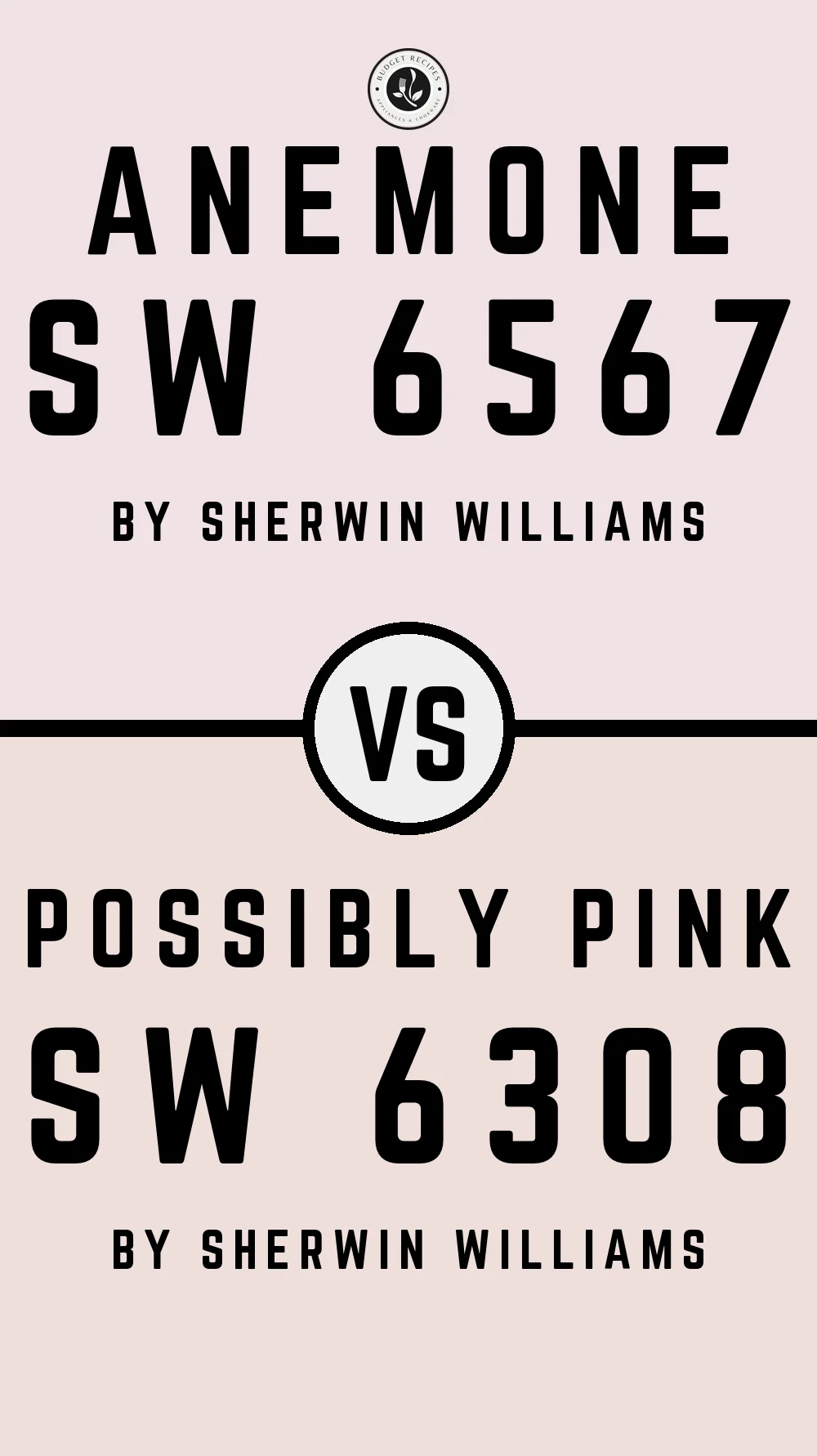 Anemone SW 6567 vs Possibly Pink SW 6308