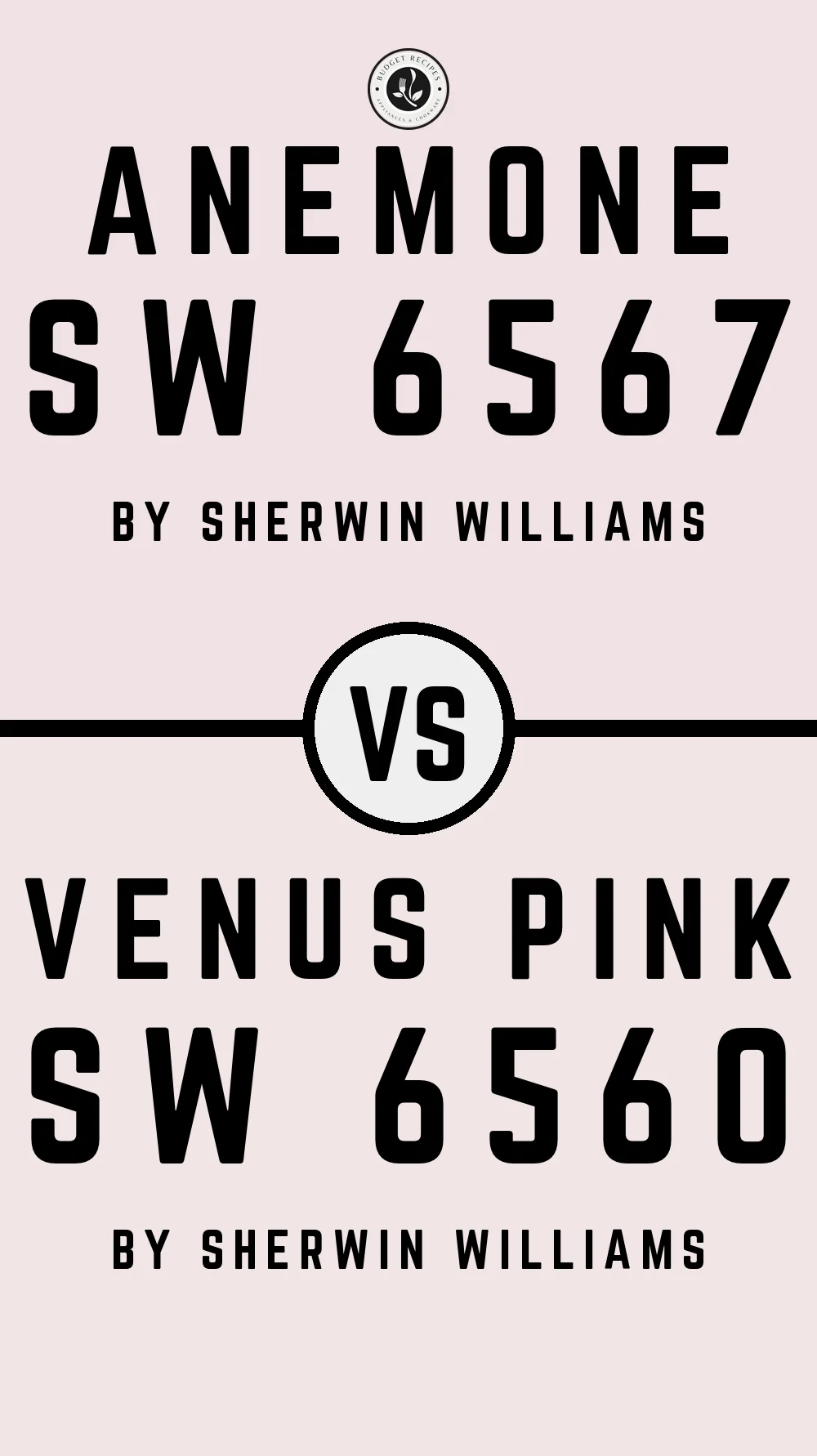 Anemone SW 6567 vs Venus Pink SW 6560