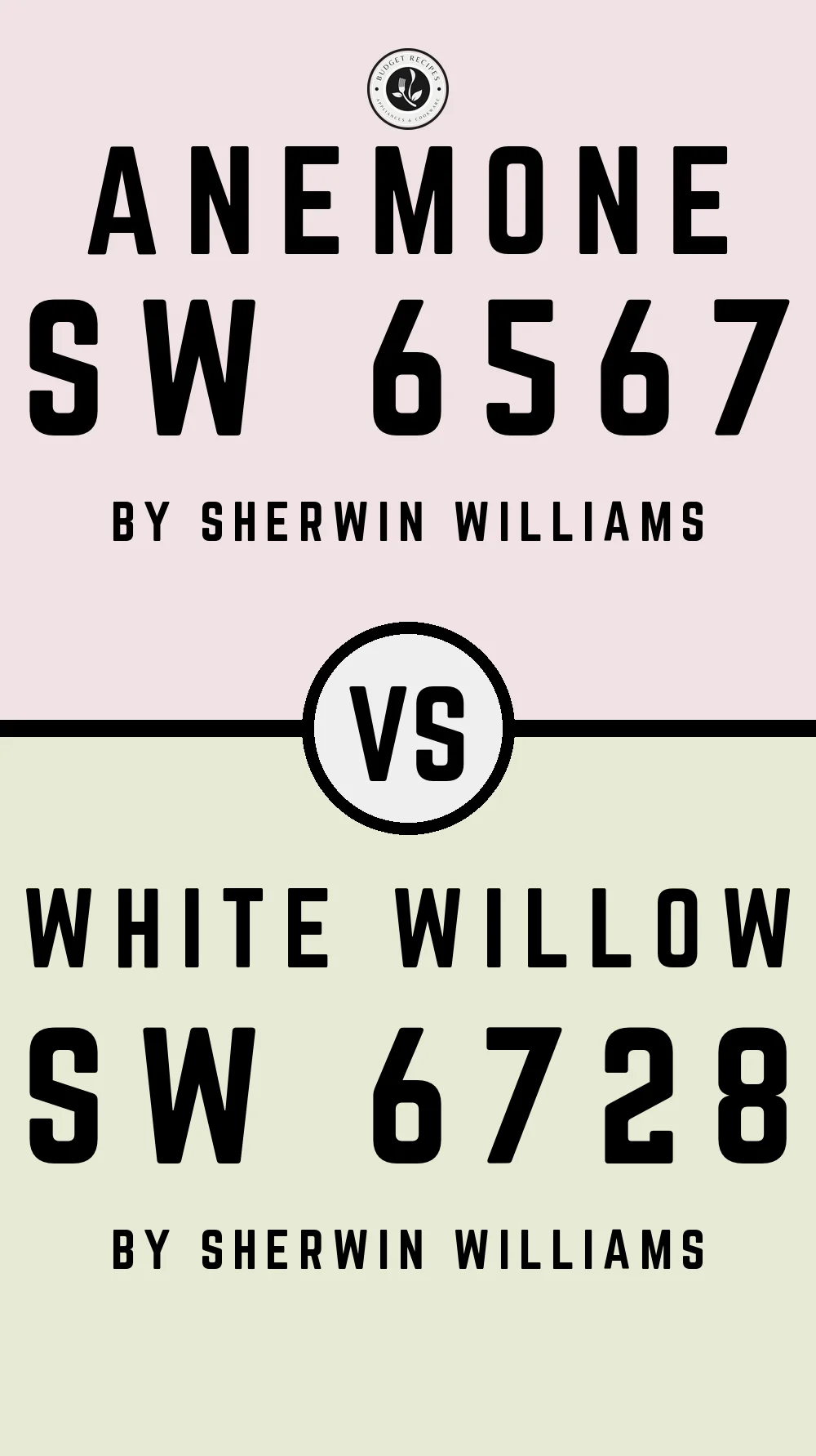 Anemone SW 6567 vs White Willow SW 6728
