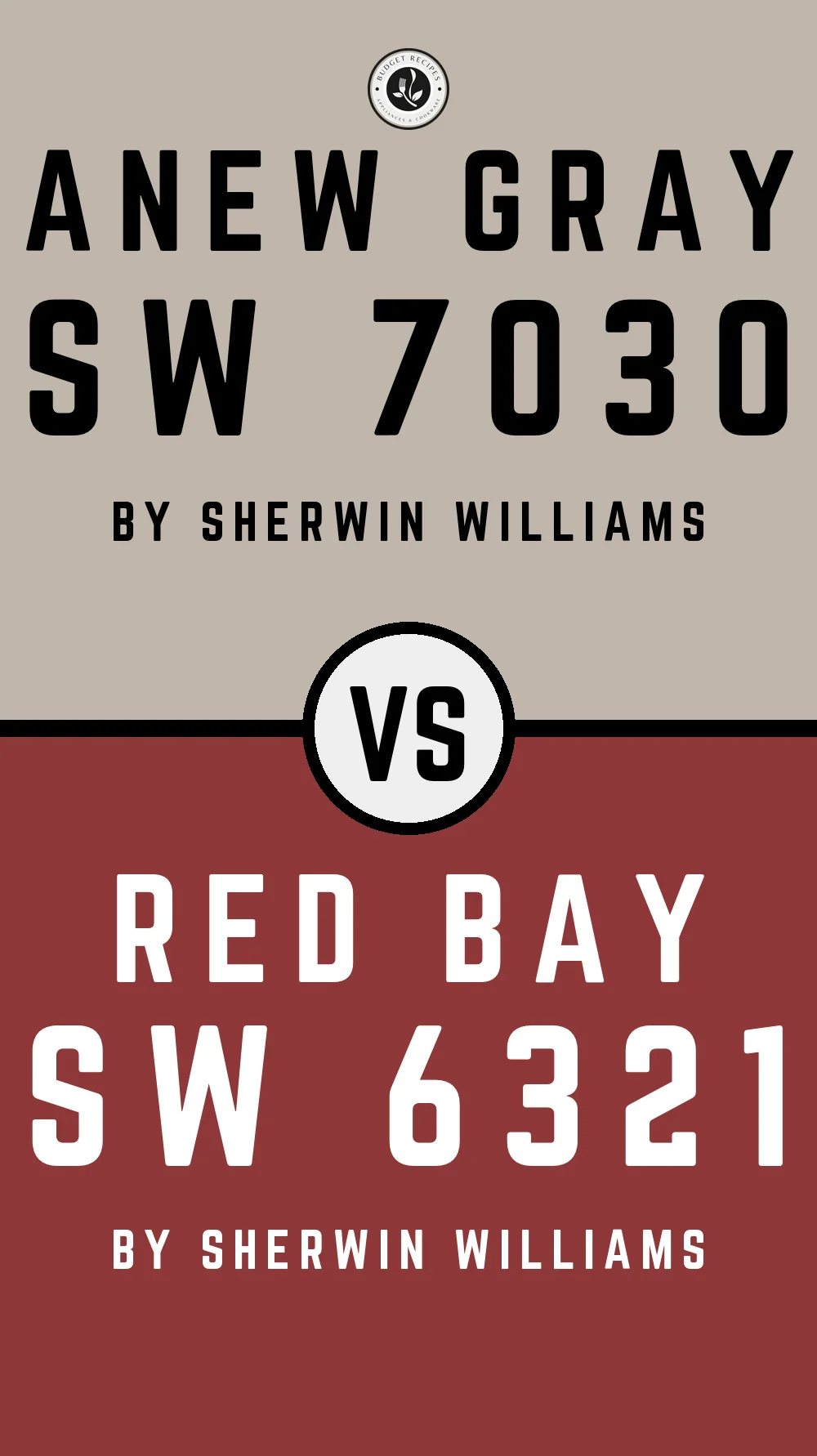 Anew Gray by Sherwin Williams SW 7030 With Red Bay SW 6321