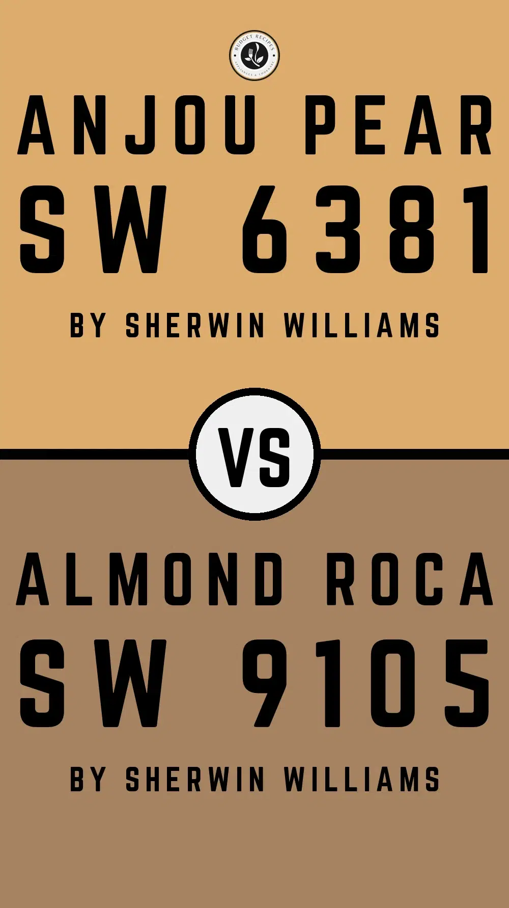 Anjou Pear SW 6381 vs Almond Roca SW 9105