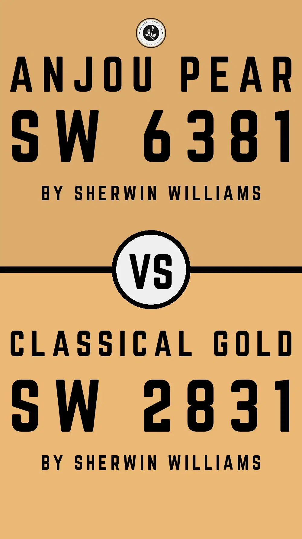 Anjou Pear SW 6381 vs Classical Gold SW 2831