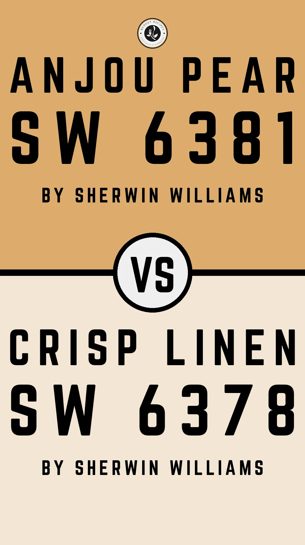 Anjou Pear SW 6381 vs Crisp Linen SW 6378