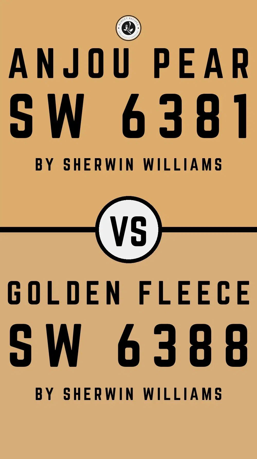 Anjou Pear SW 6381 vs Golden Fleece SW 6388