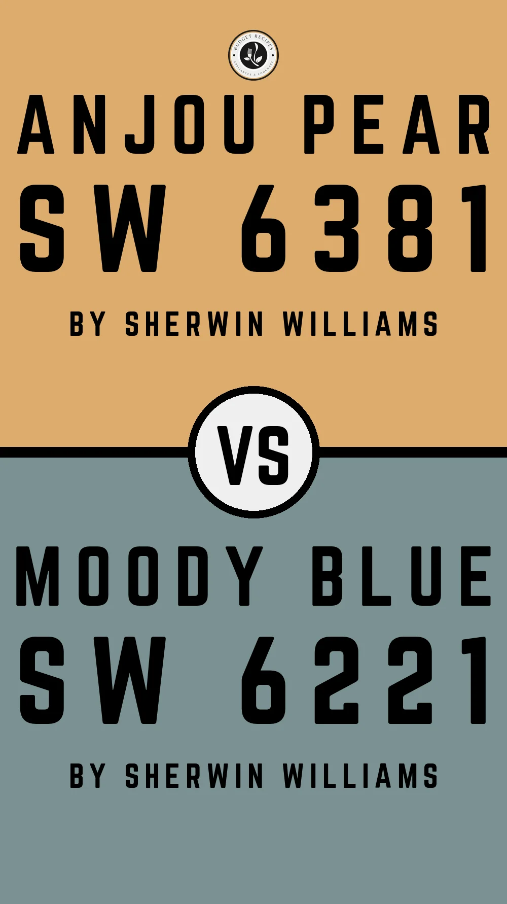 Anjou Pear SW 6381 vs Moody Blue SW 6221