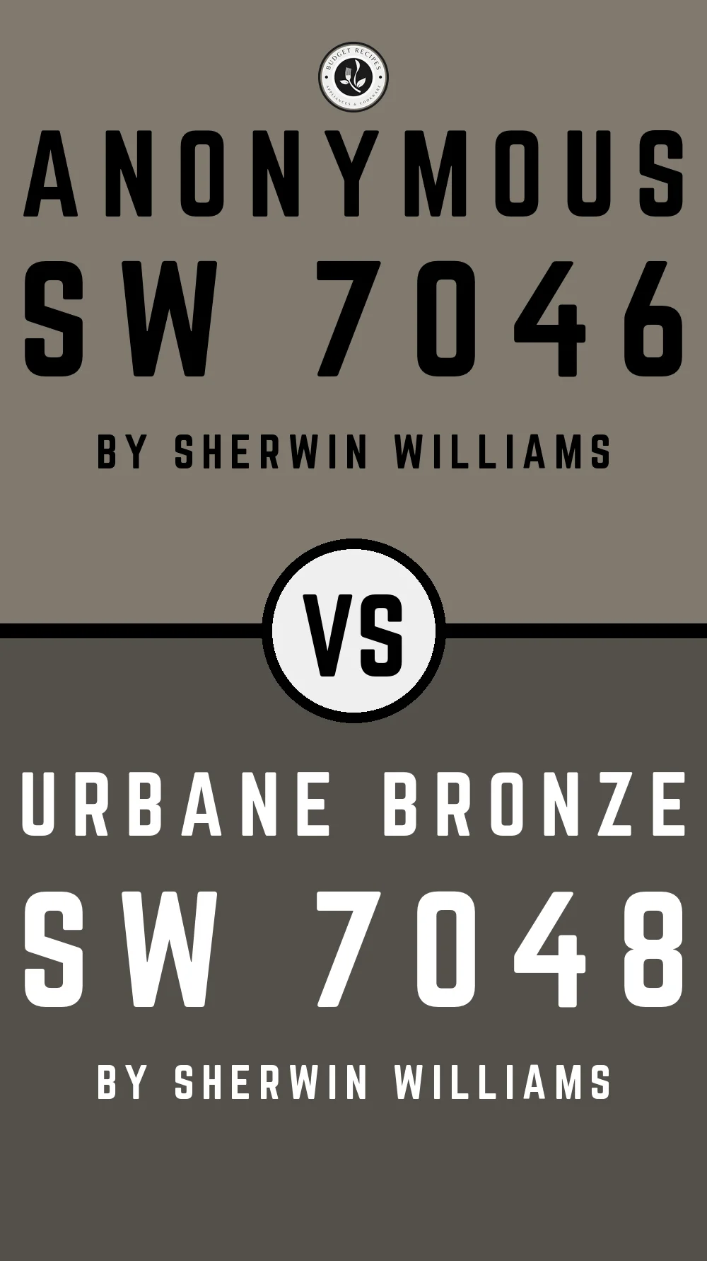 Anonymous SW 7046 vs Urbane Bronze SW 7048