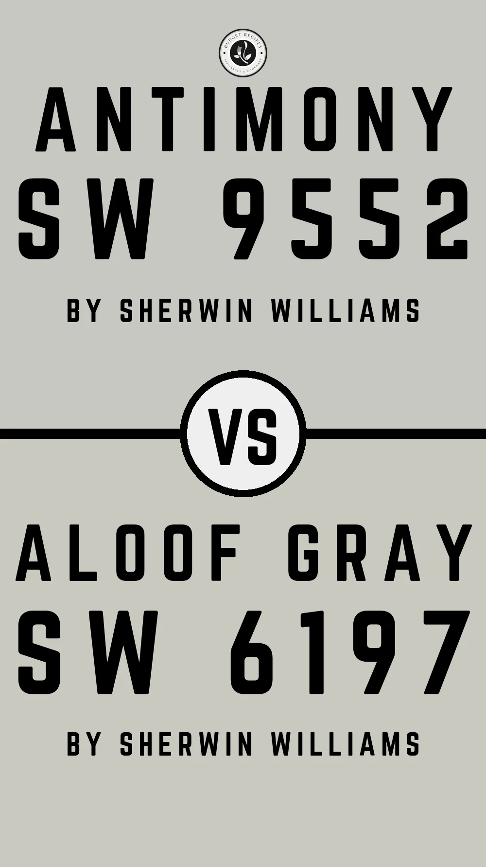 Antimony SW 9552 vs Aloof Gray SW 6197