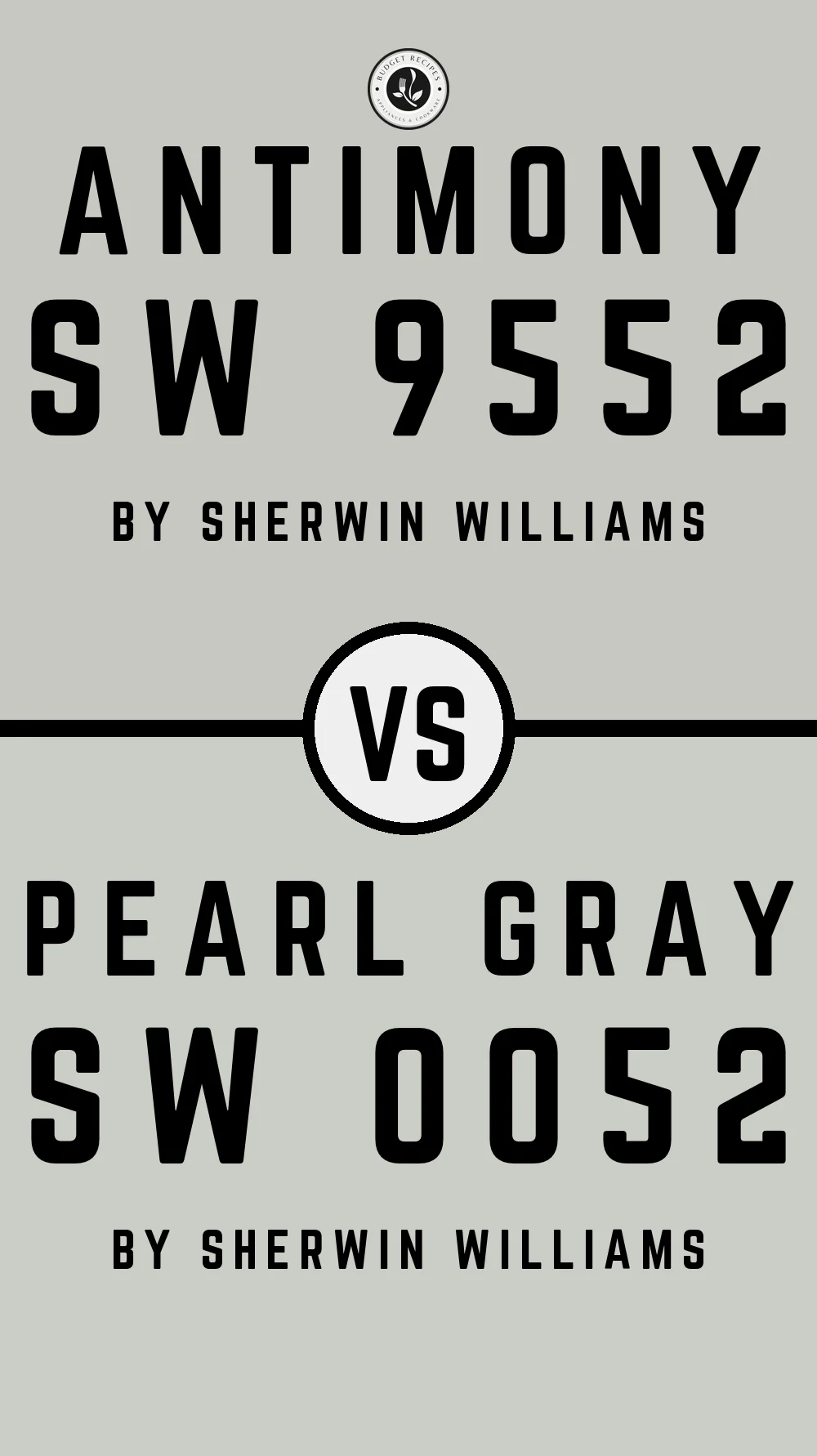 Antimony SW 9552 vs Pearl Gray SW 0052
