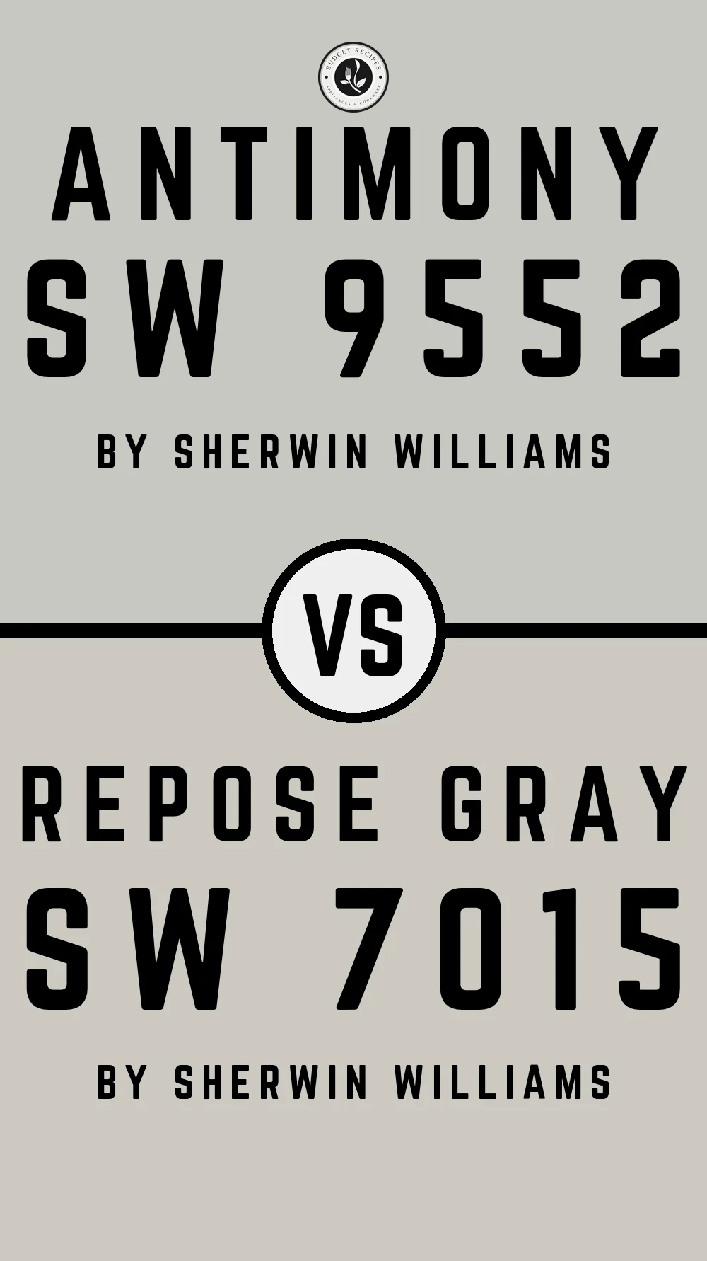 Antimony SW 9552 vs Repose Gray SW 7015