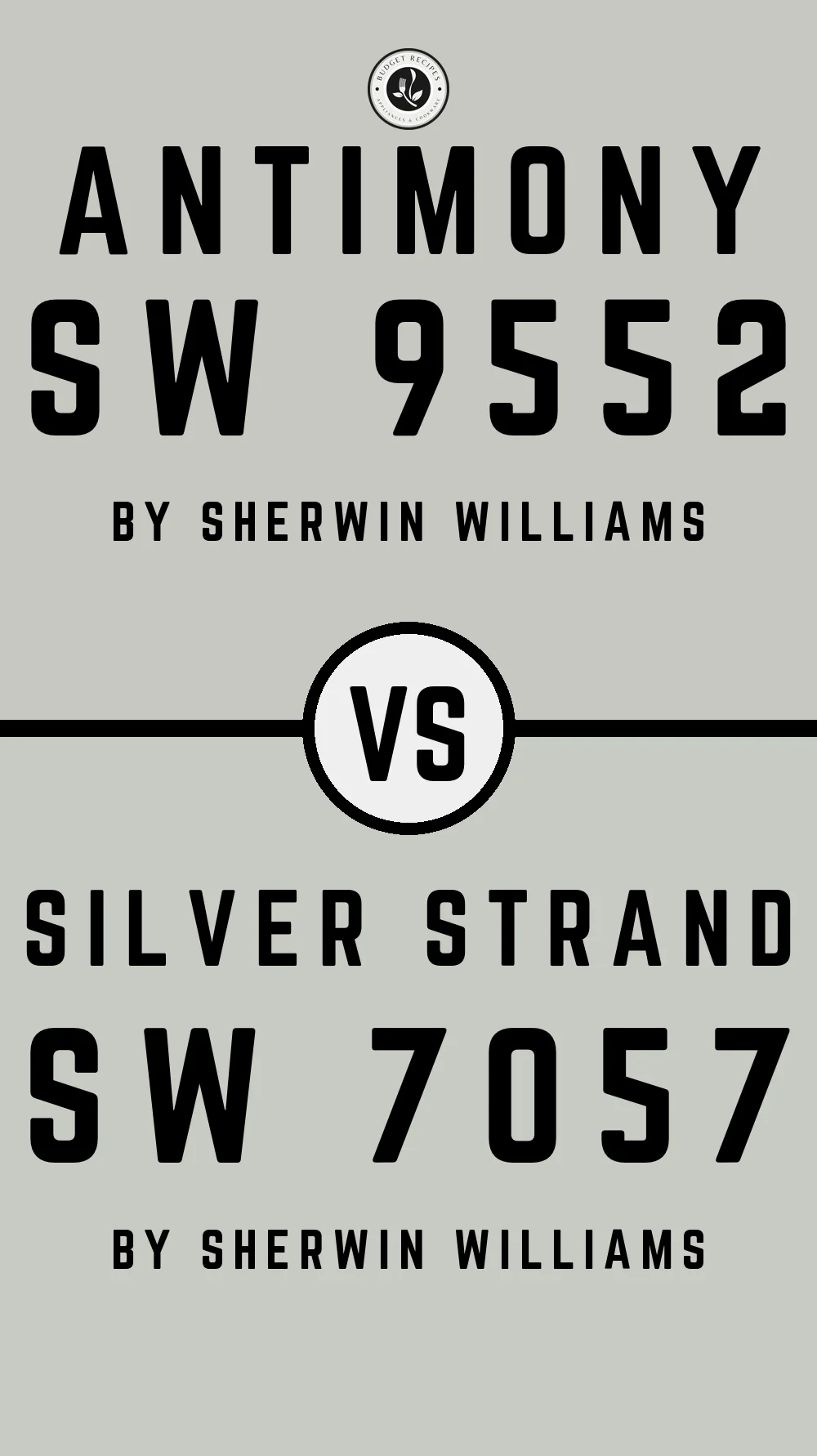 Antimony SW 9552 vs Silver Strand SW 7057