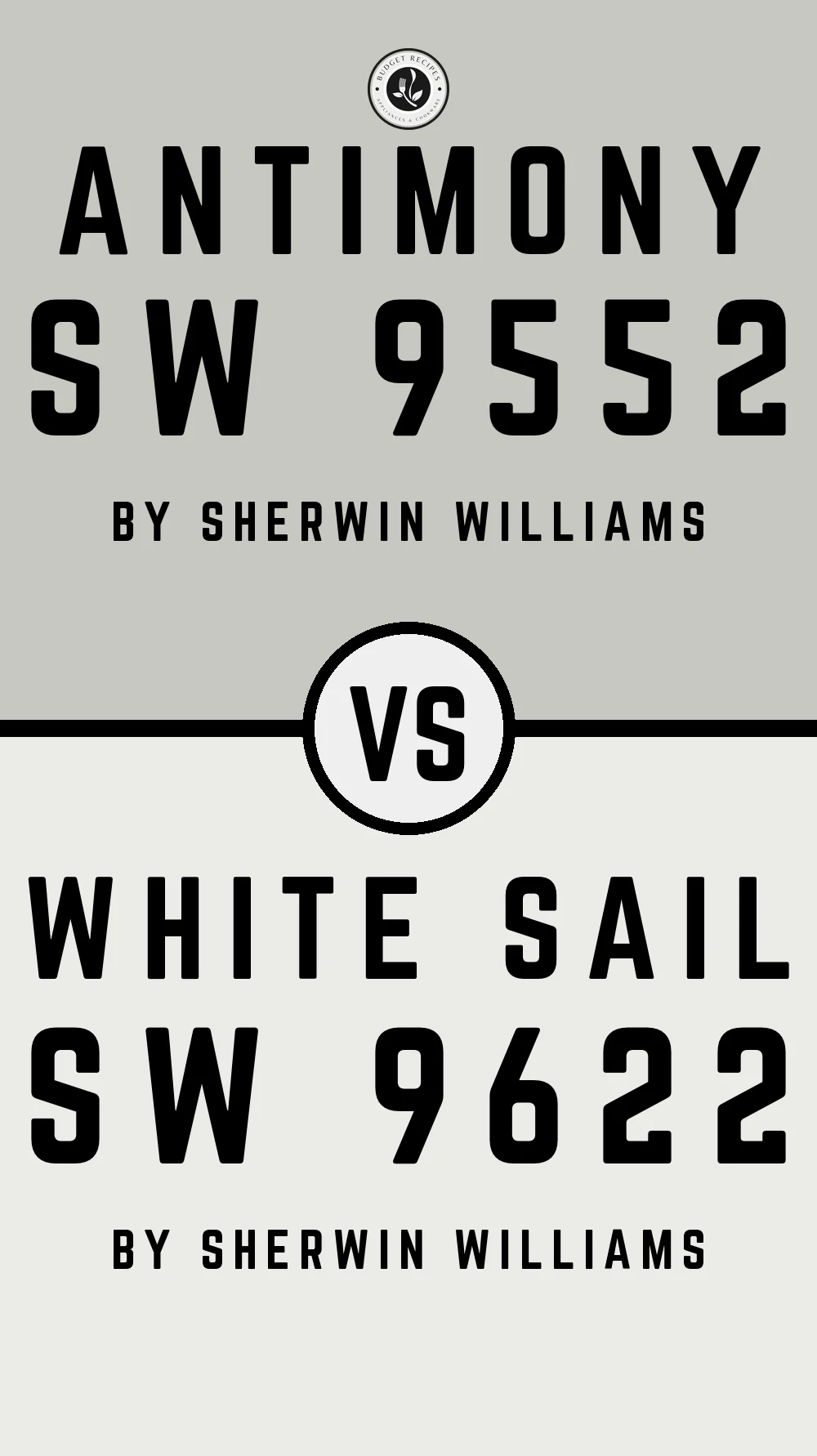 Antimony SW 9552 vs White Sail SW 9622