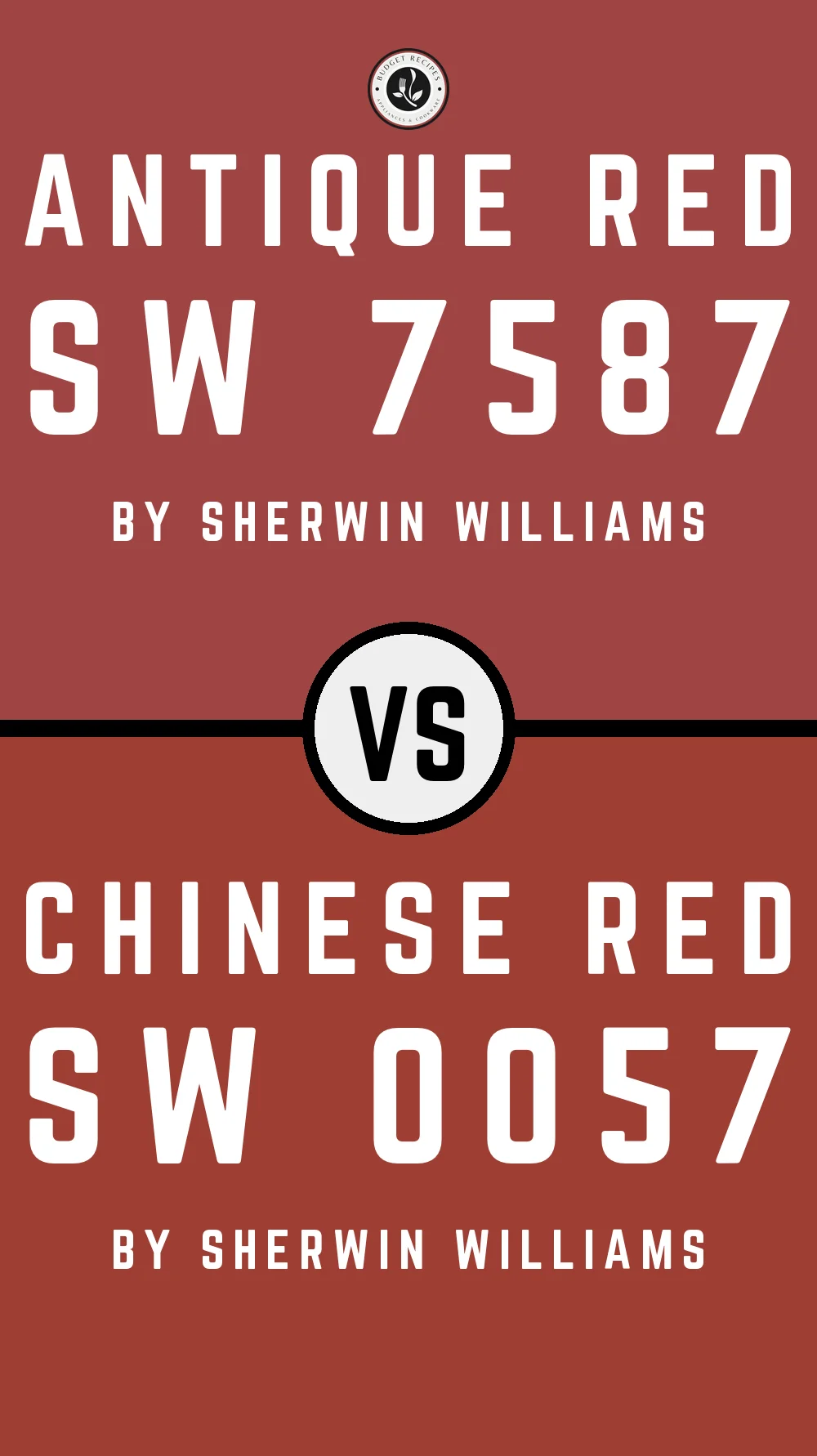 Antique Red SW 7587 vs Chinese Red SW 0057