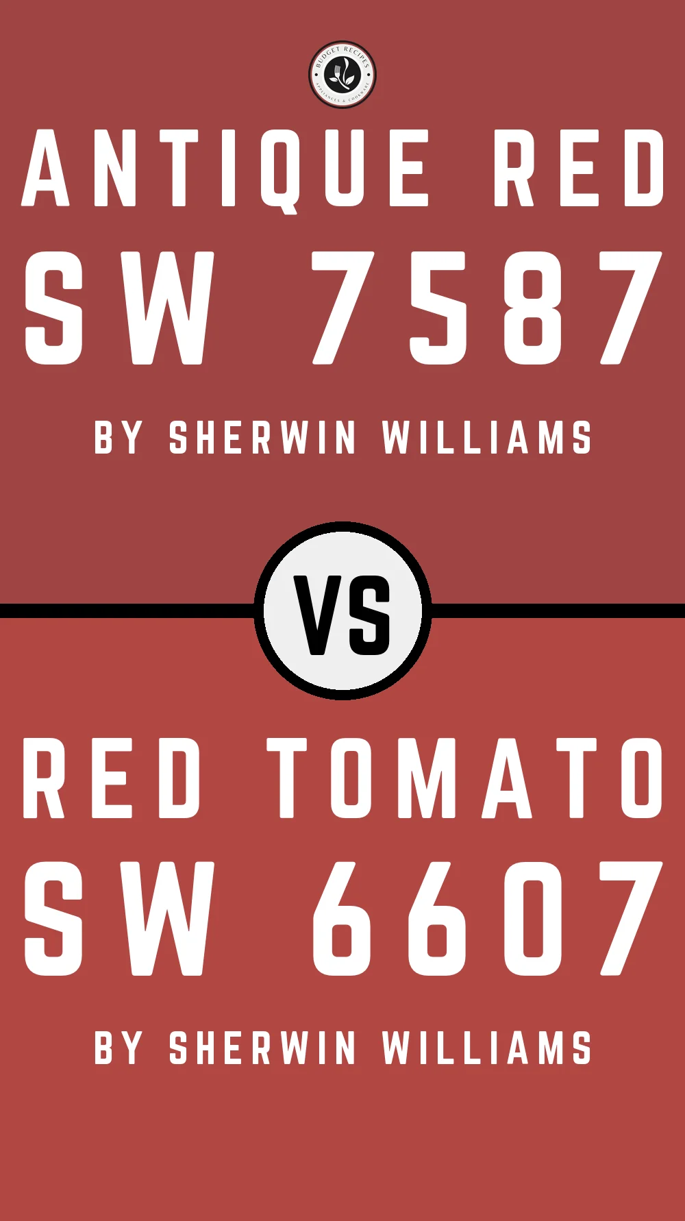 Antique Red SW 7587 vs Red Tomato SW 6607