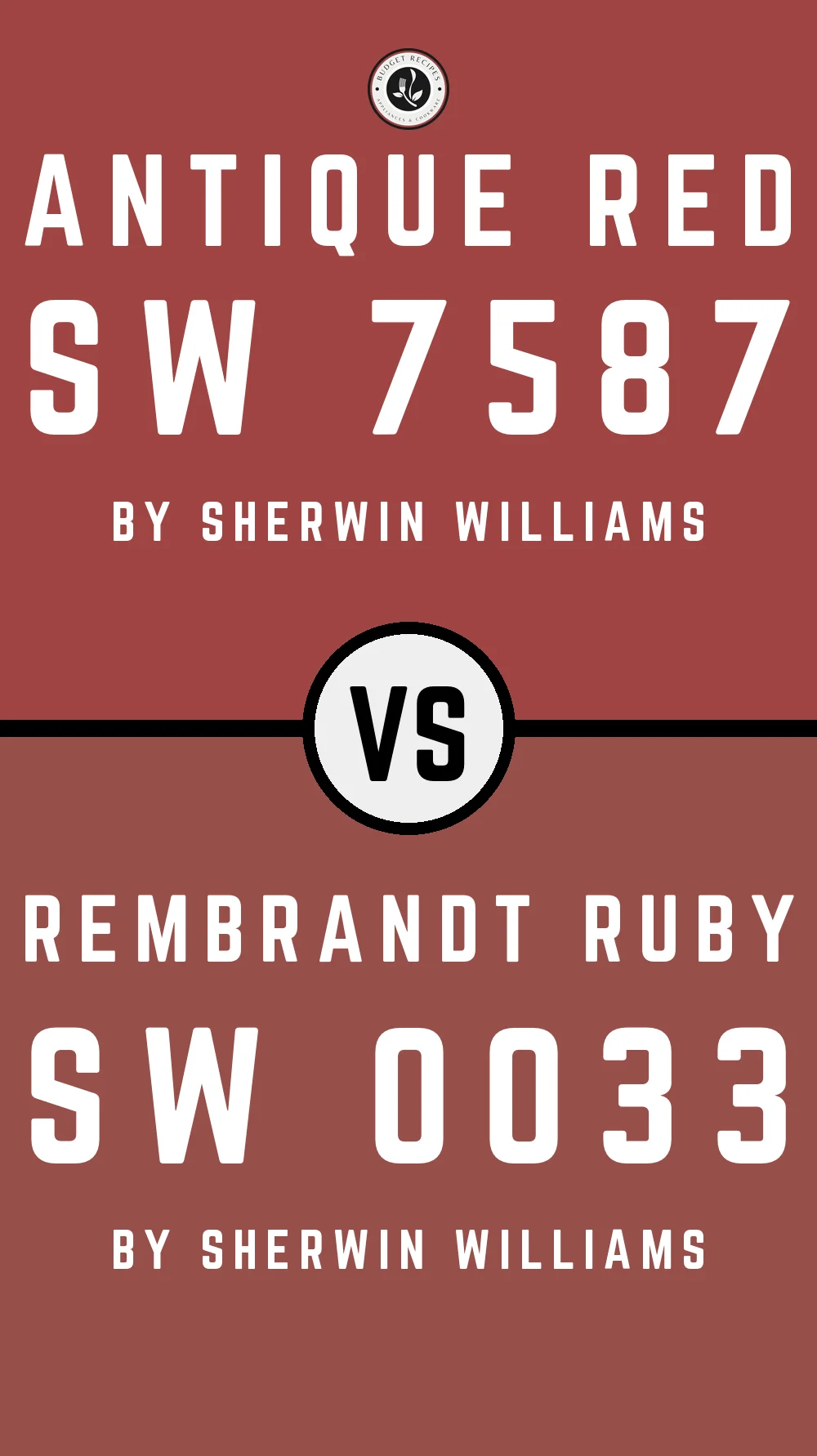 Antique Red SW 7587 vs Rembrandt Ruby SW 0033