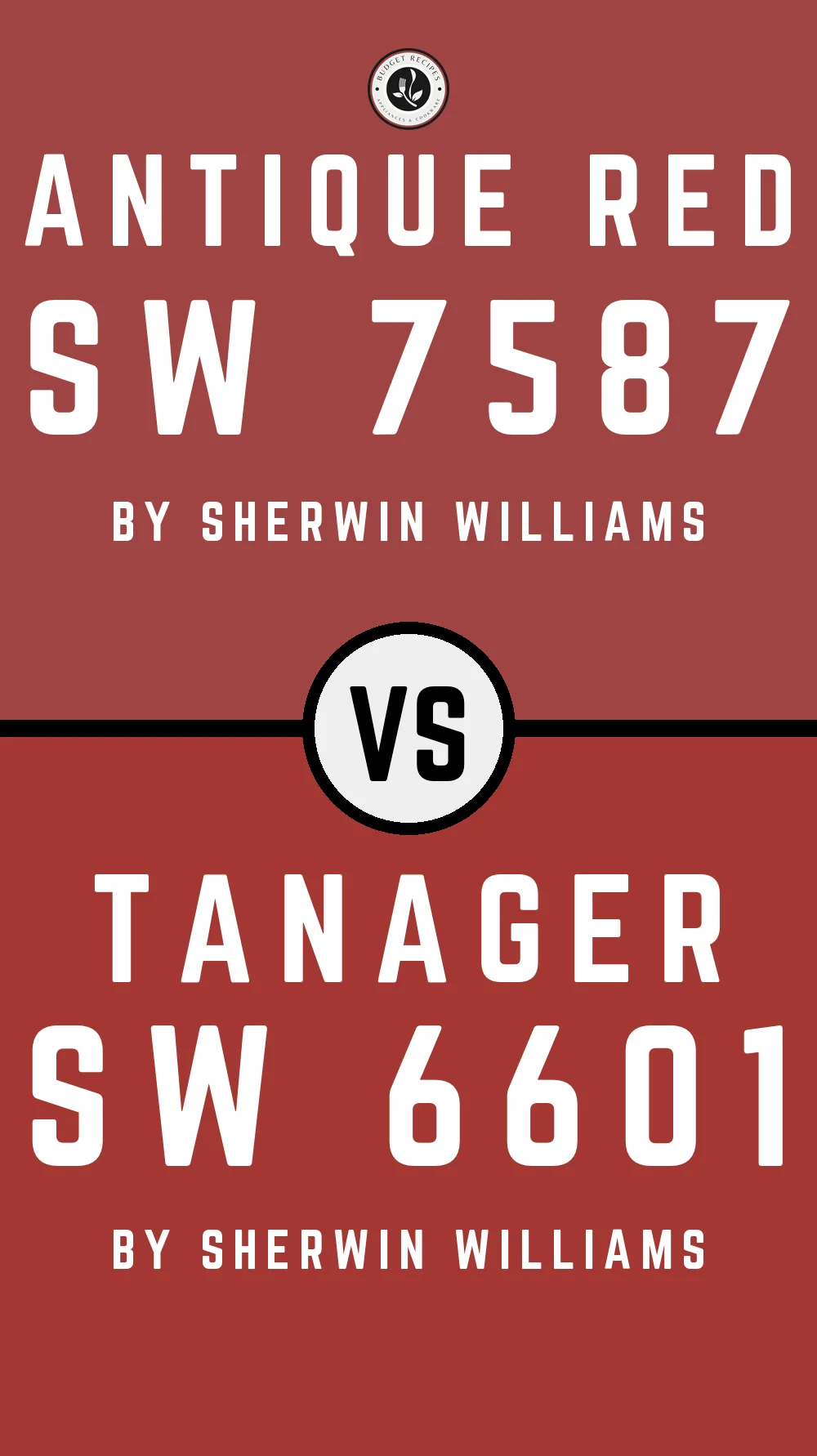 Antique Red SW 7587 vs Tanager SW 6601