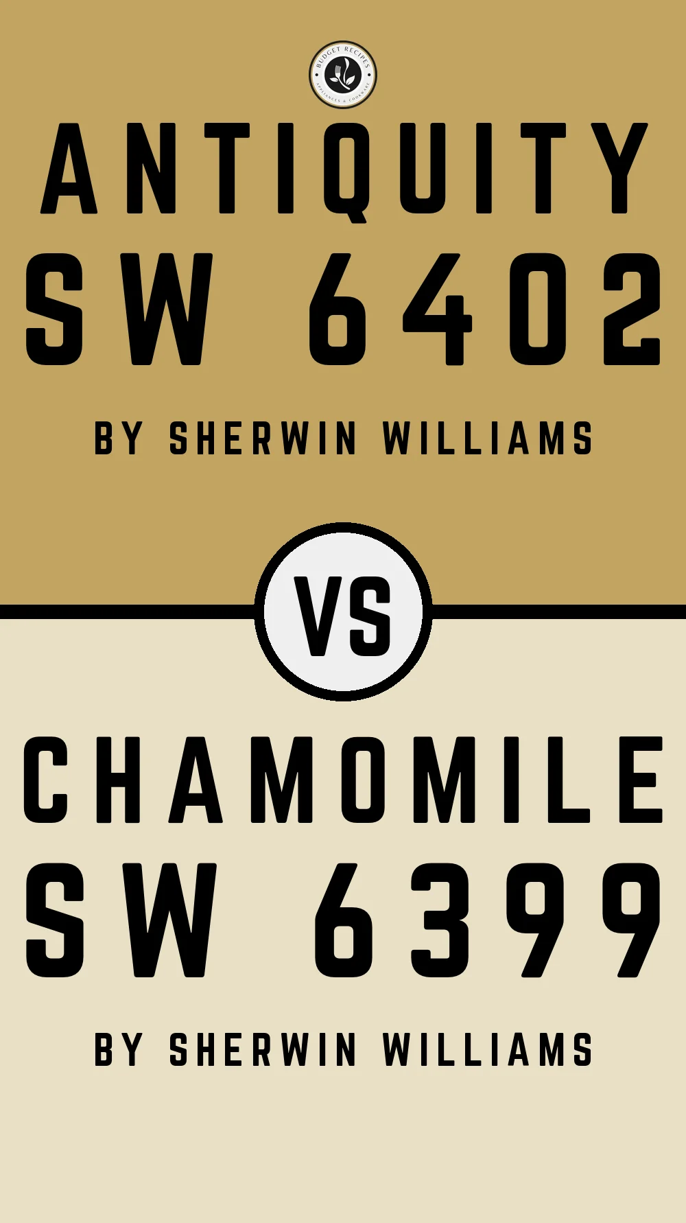 Antiquity SW 6402 vs Chamomile SW 6399