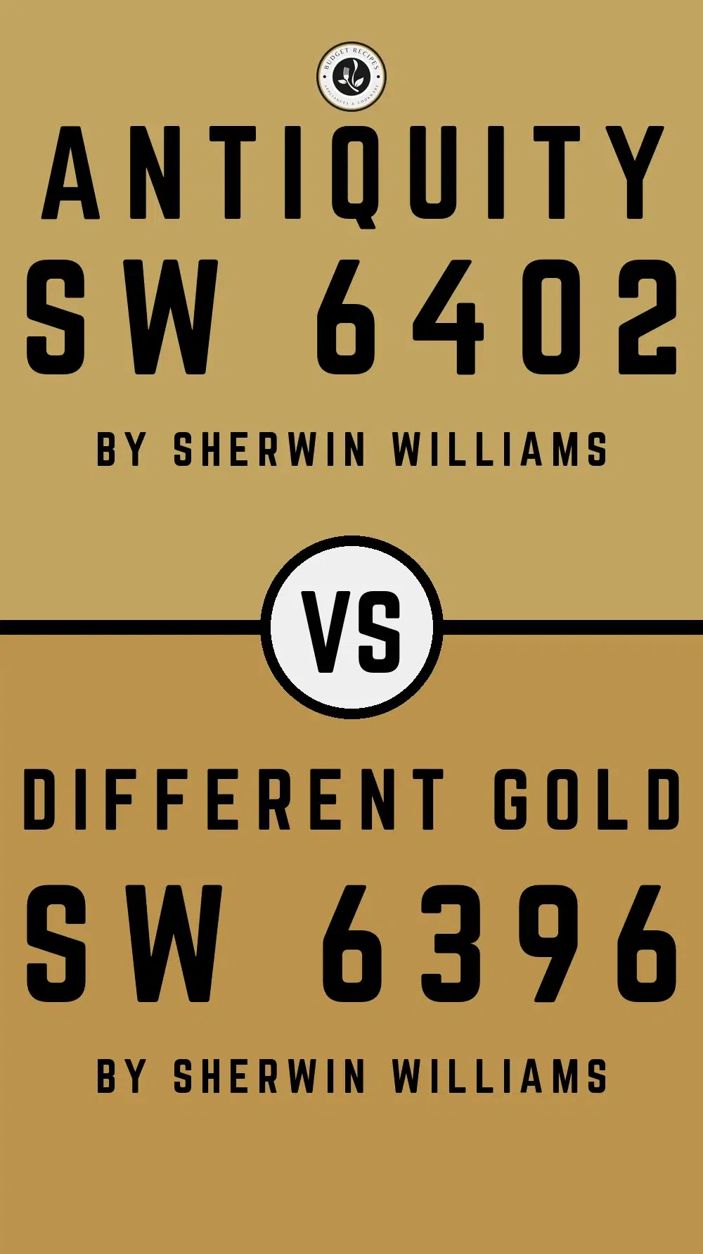 Antiquity SW 6402 vs Different Gold SW 6396