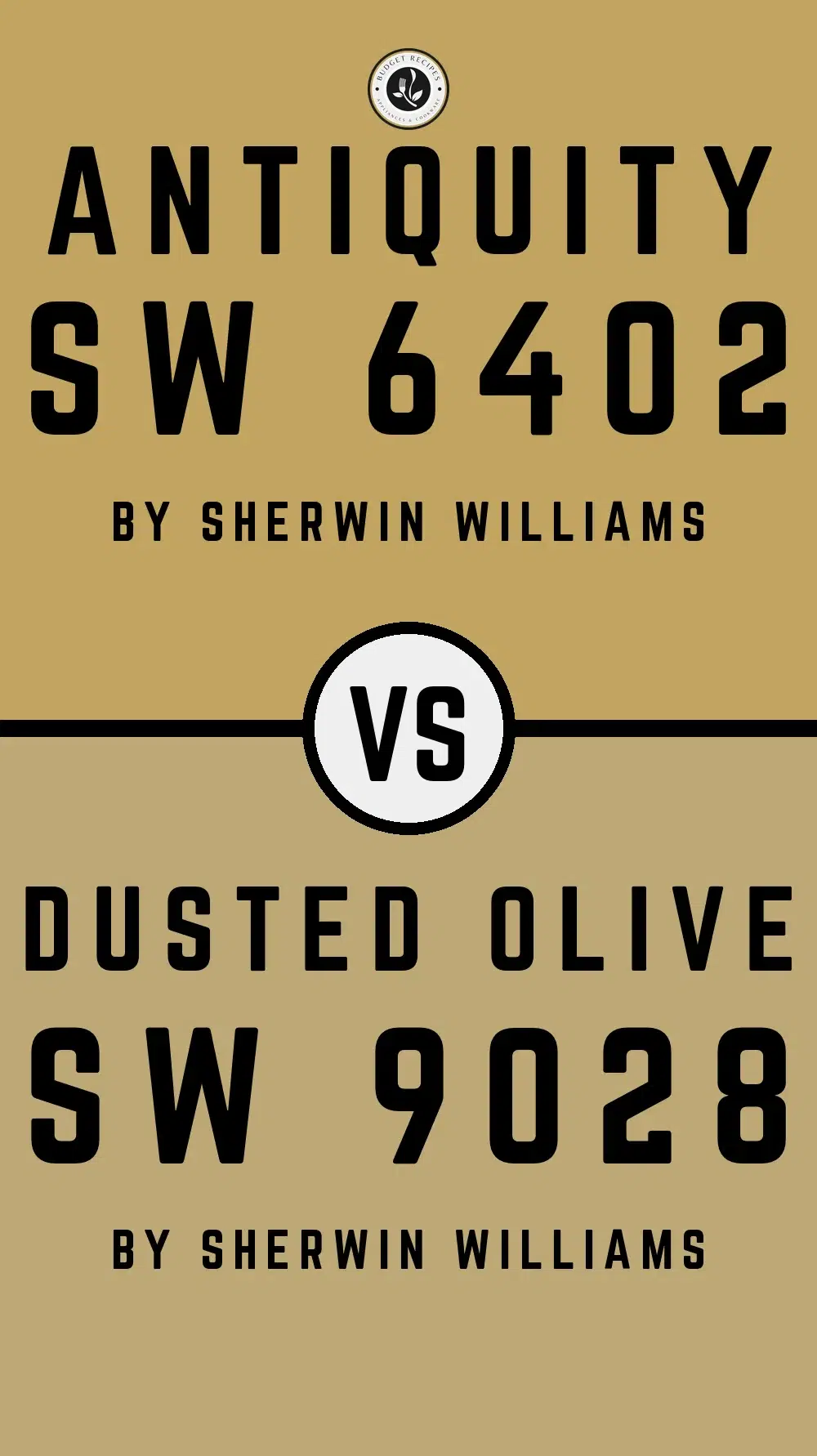 Antiquity SW 6402 vs Dusted Olive SW 9028