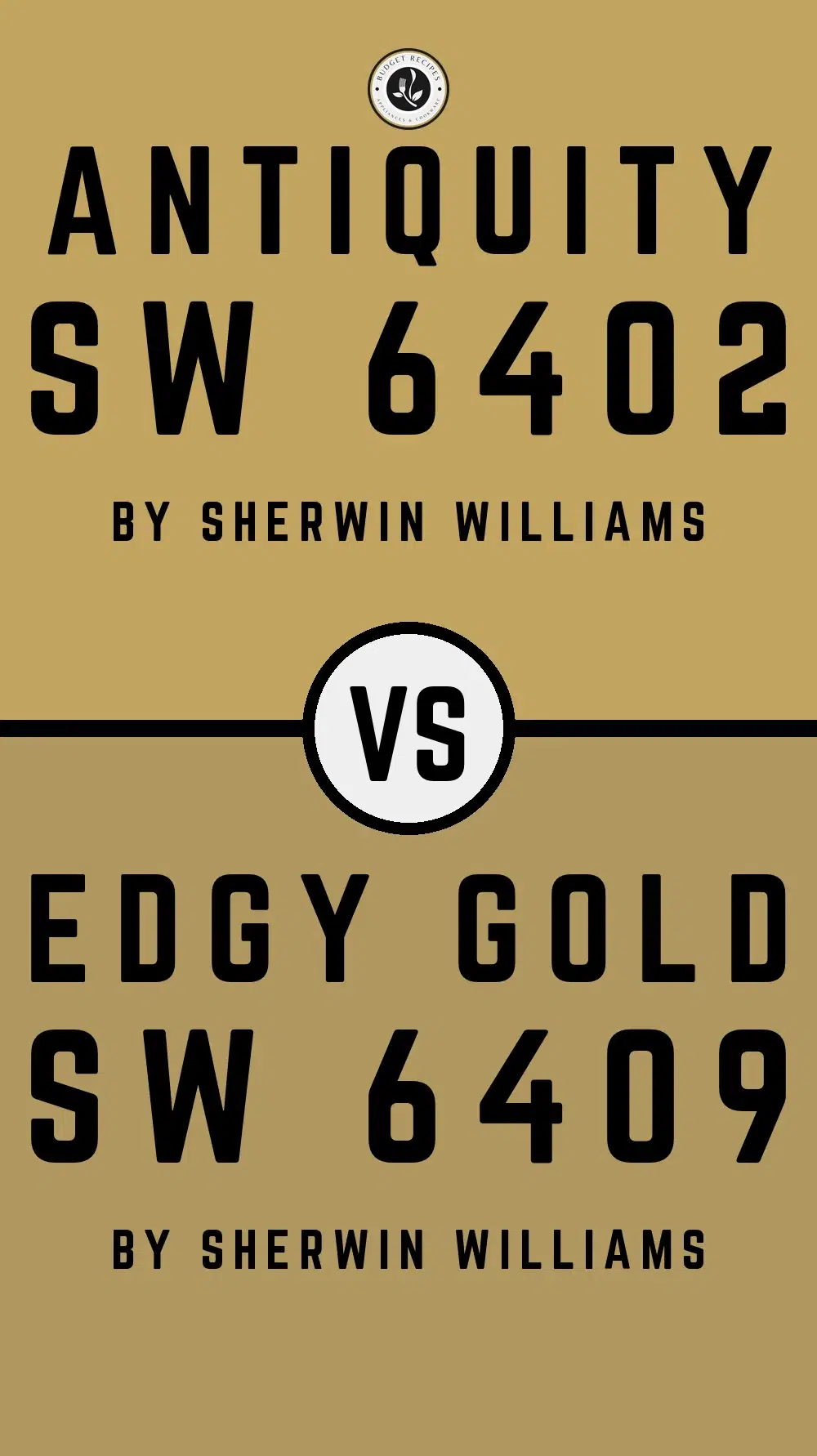 Antiquity SW 6402 vs Edgy Gold SW 6409