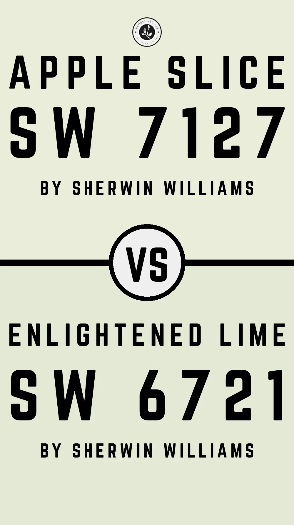 Apple Slice SW 7127 vs Enlightened Lime SW 6721