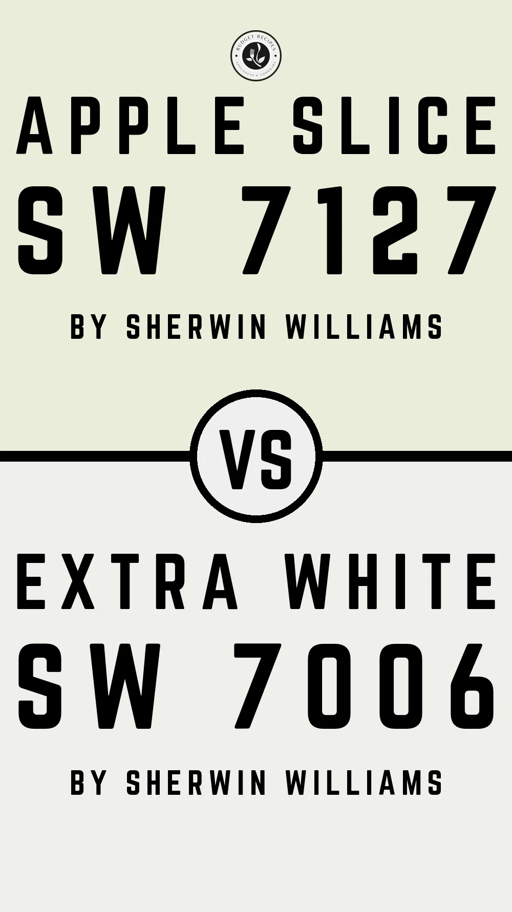 Apple Slice SW 7127 vs Extra White SW 7006