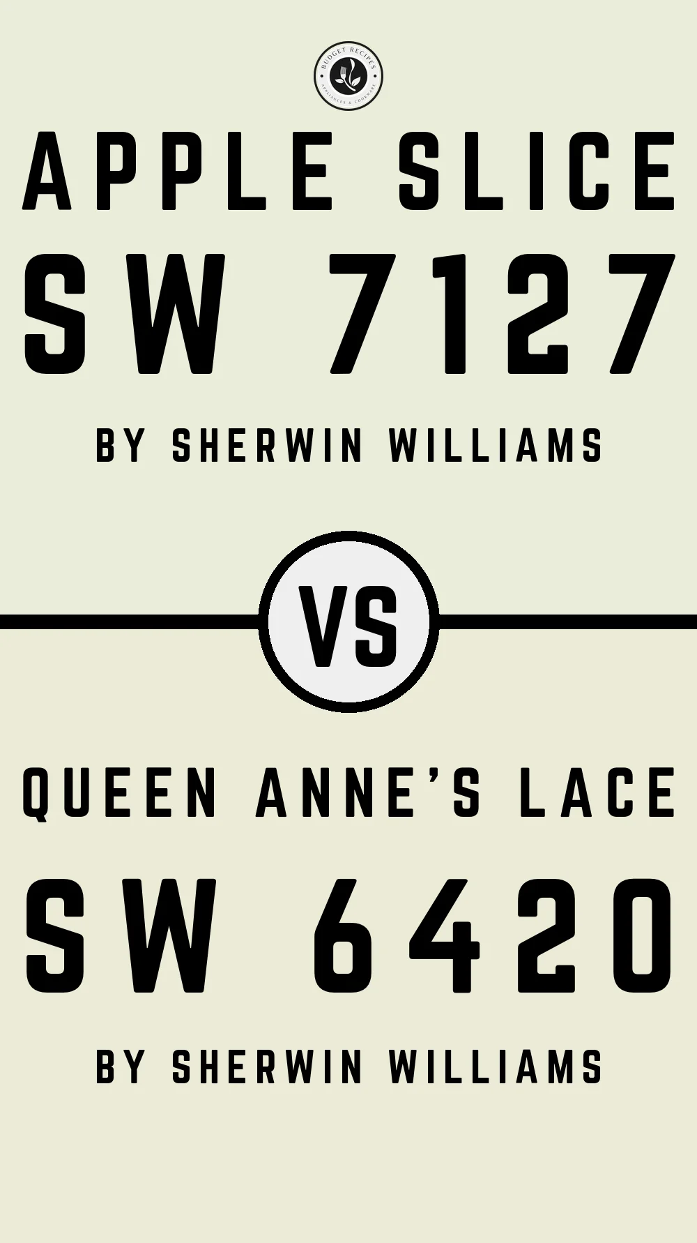 Apple Slice SW 7127 vs Queen Anne's Lace SW 6420