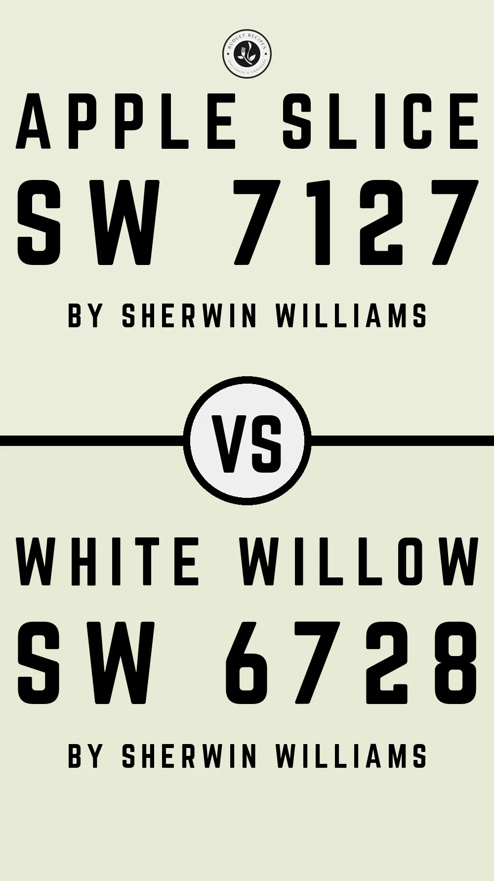 Apple Slice SW 7127 vs White Willow SW 6728