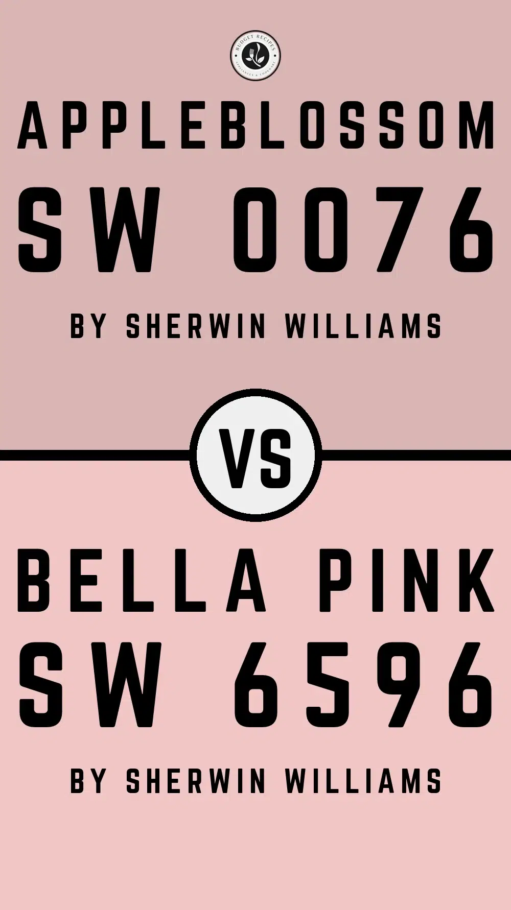 Appleblossom SW 0076 vs Bella Pink SW 6596