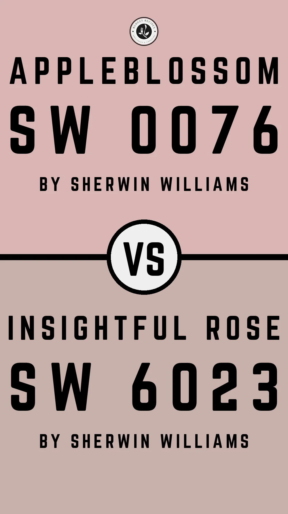 Appleblossom SW 0076 vs Insightful Rose SW 6023