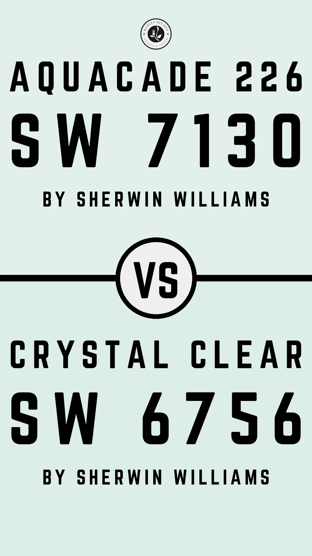 Aquacade 226 SW 7130 vs Crystal Clear SW 6756