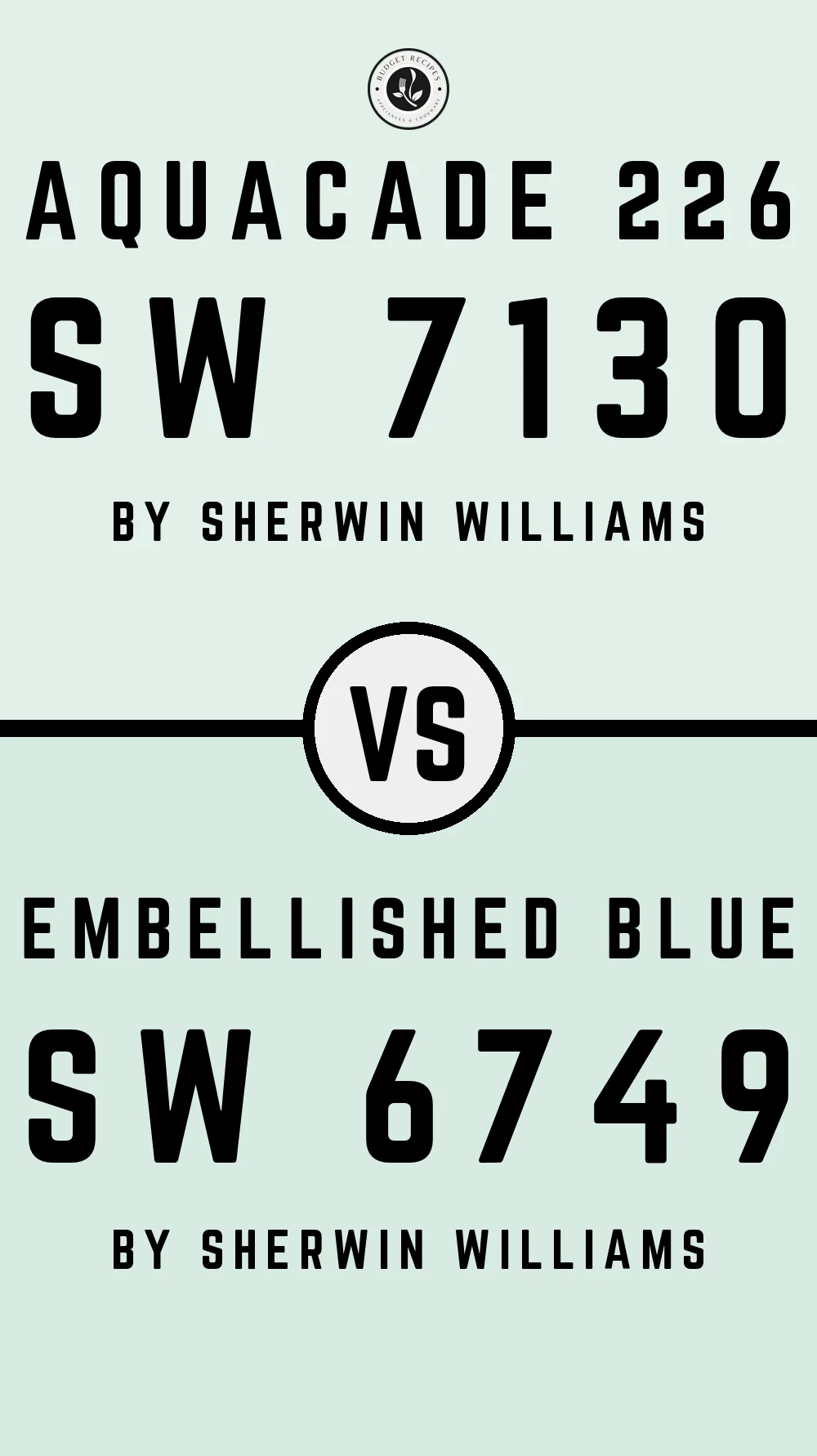 Aquacade 226 SW 7130 vs Embellished Blue SW 6749