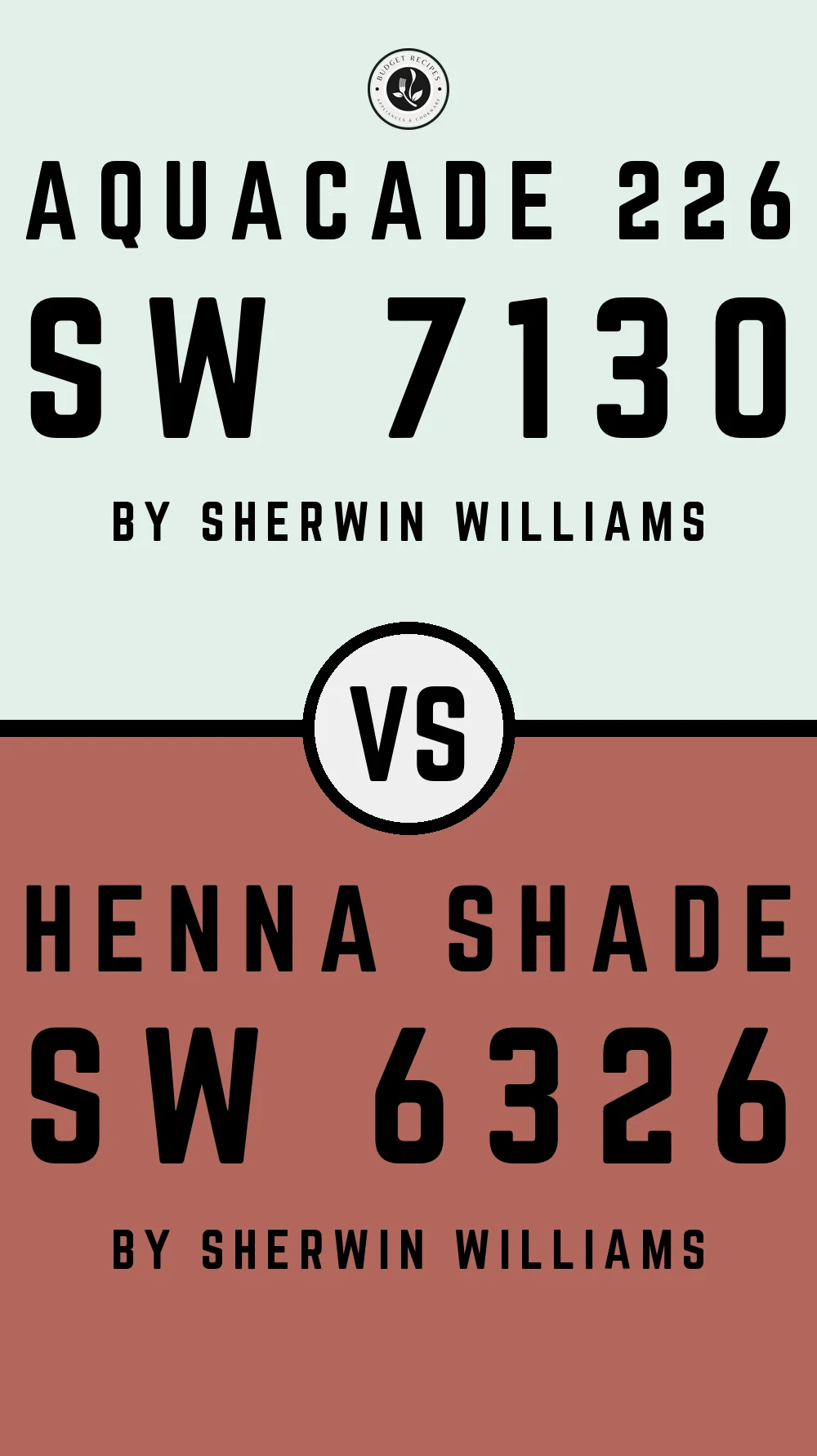 Aquacade 226 SW 7130 vs Henna Shade SW 6326