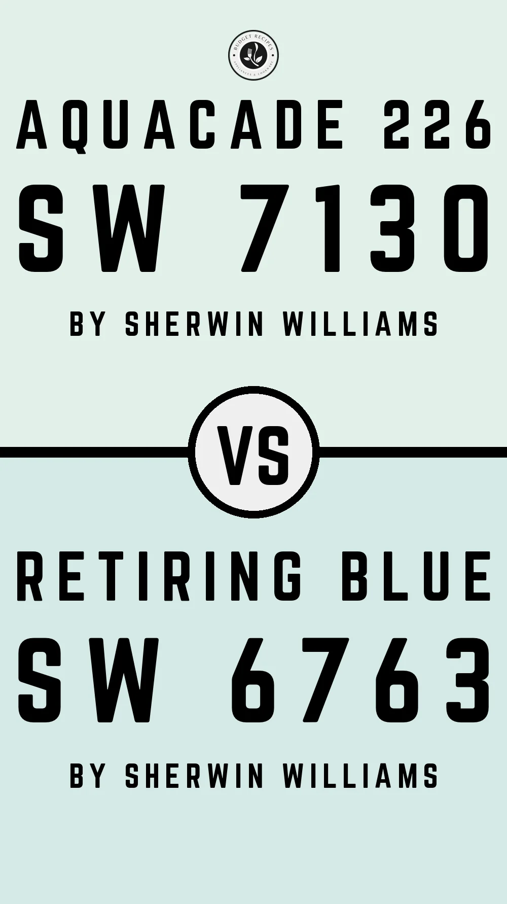 Aquacade 226 SW 7130 vs Retiring Blue SW 6763