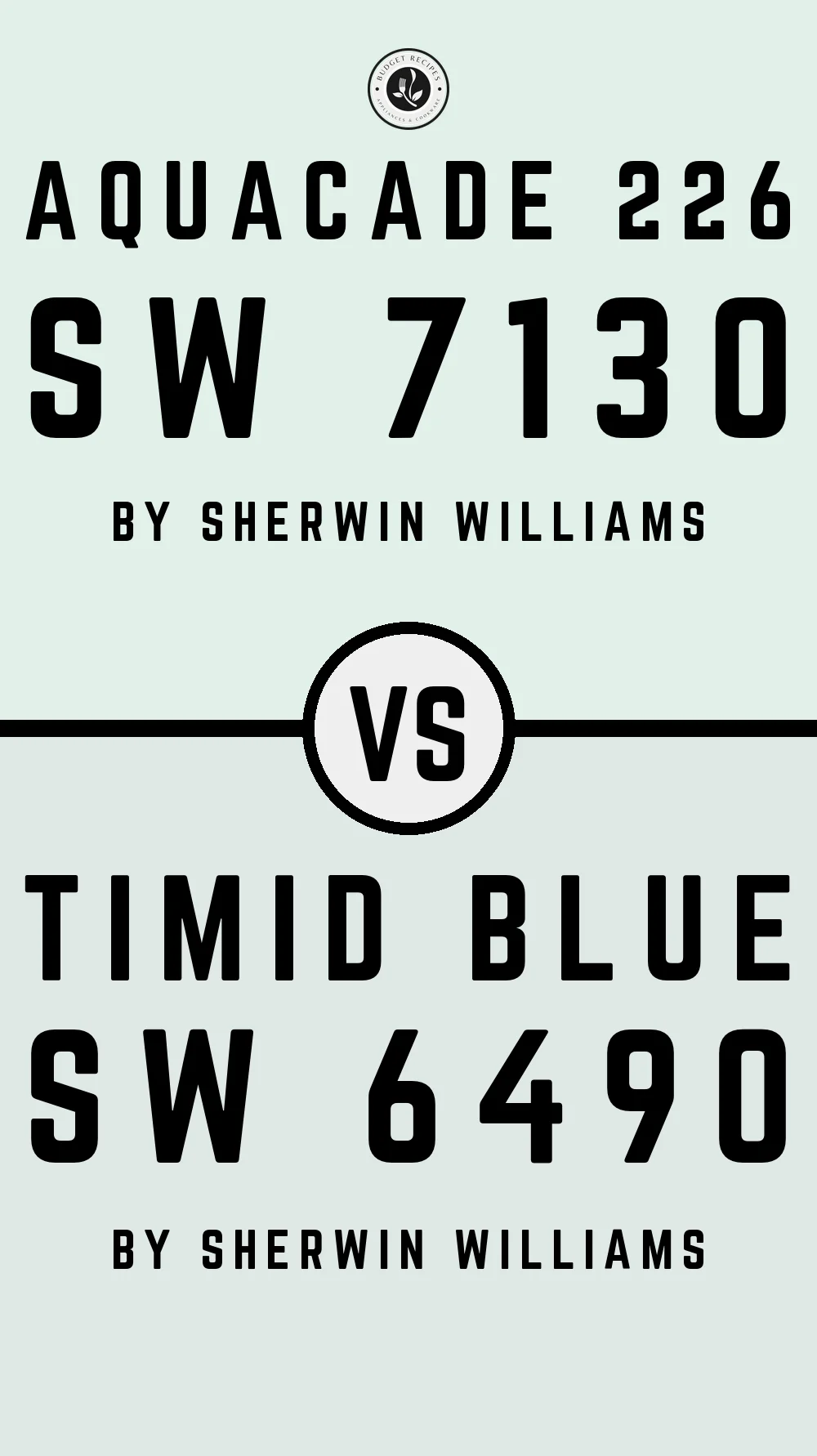 Aquacade 226 SW 7130 vs Timid Blue SW 6490